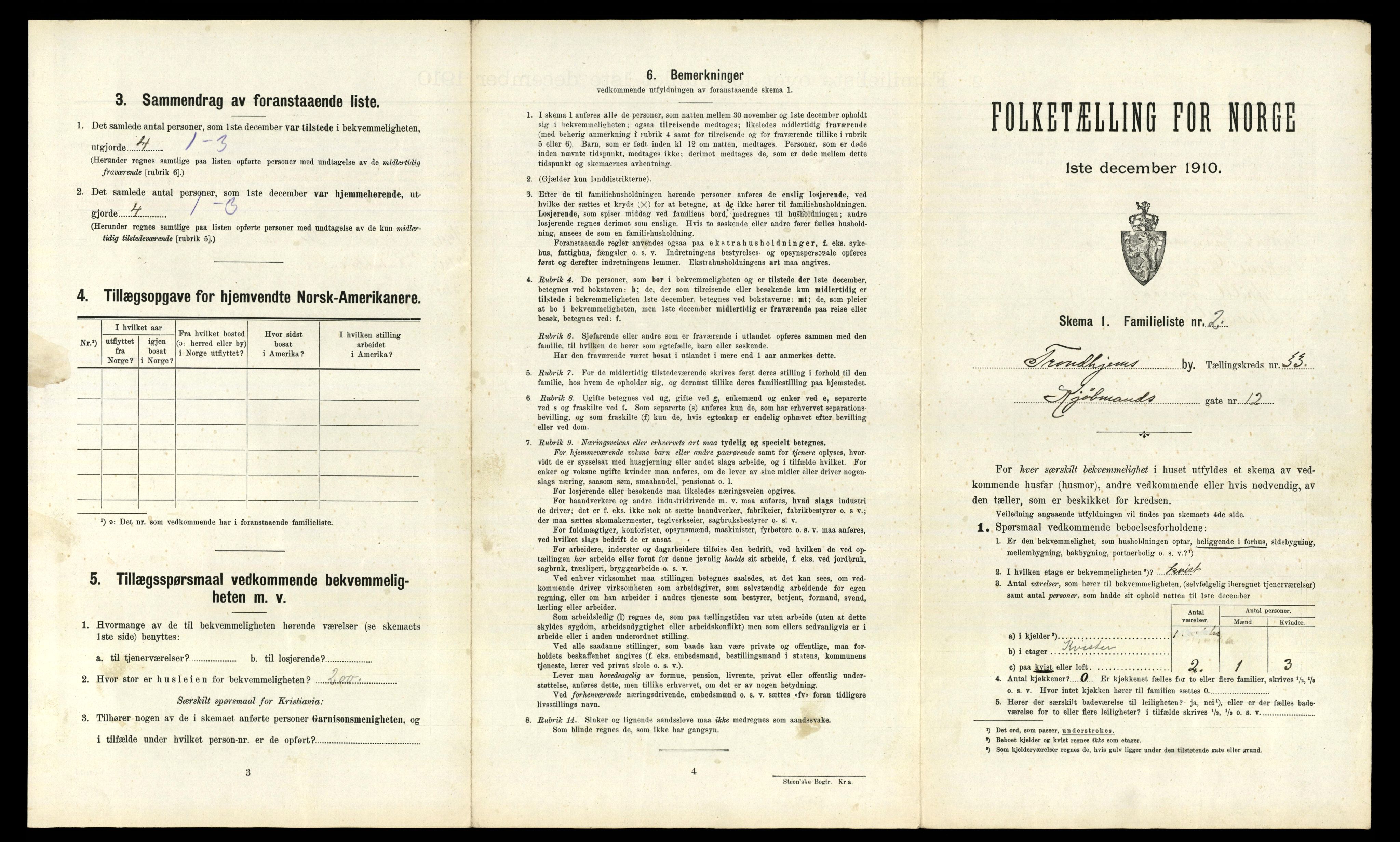 RA, 1910 census for Trondheim, 1910, p. 9041