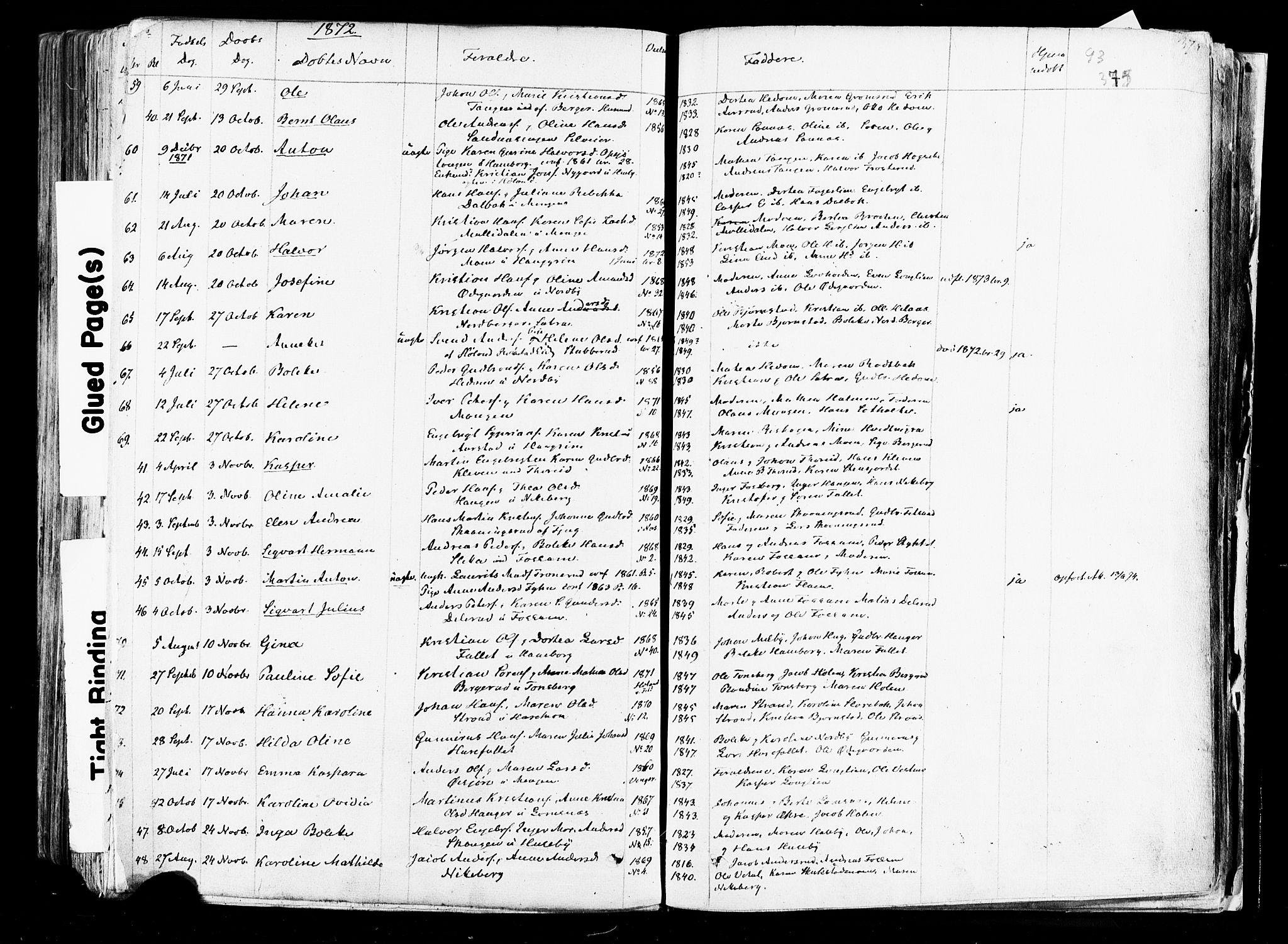 Aurskog prestekontor Kirkebøker, AV/SAO-A-10304a/F/Fa/L0007: Parish register (official) no. I 7, 1854-1877, p. 375