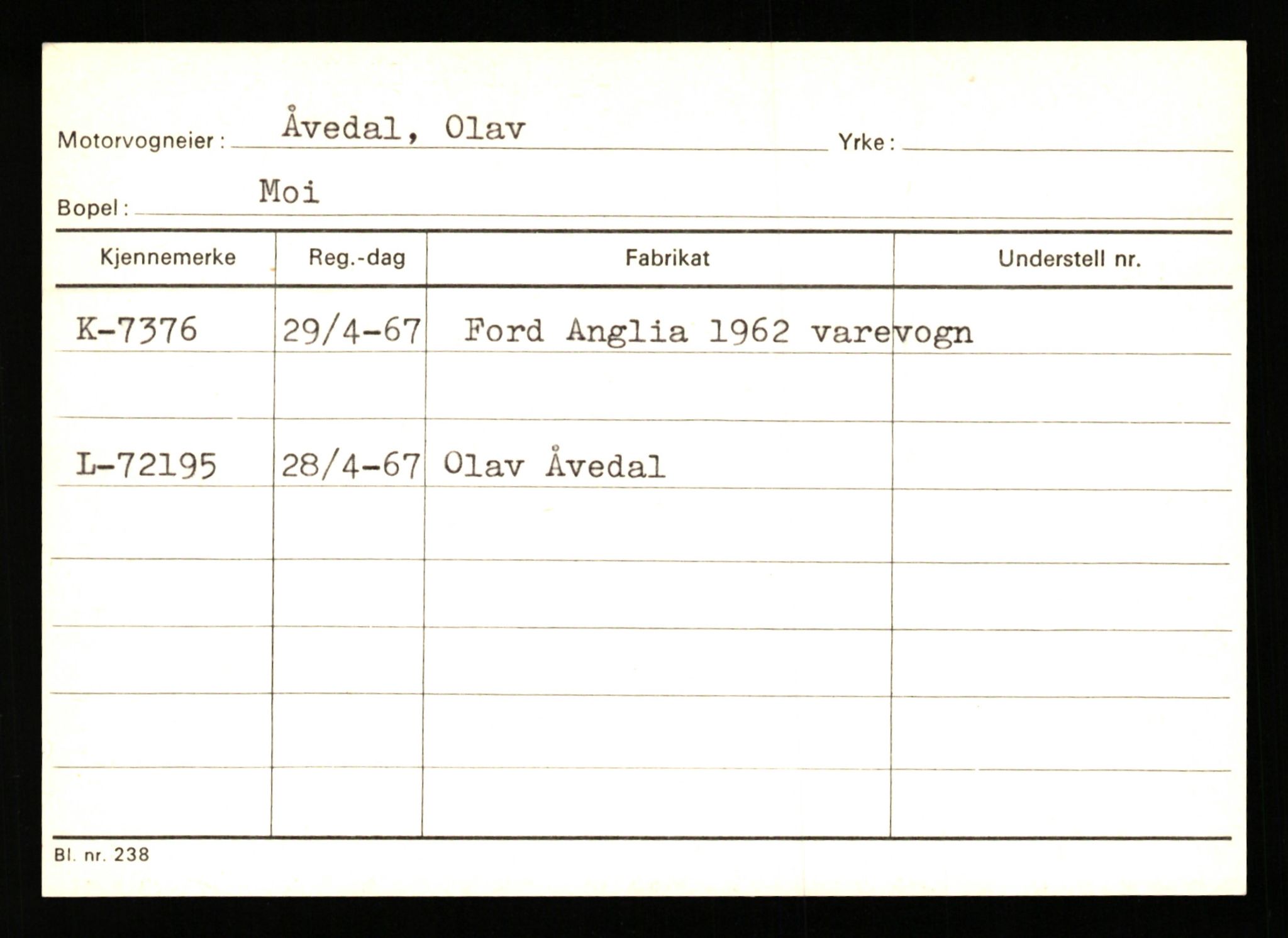 Stavanger trafikkstasjon, SAST/A-101942/0/G/L0002: Registreringsnummer: 5791 - 10405, 1930-1971, p. 749