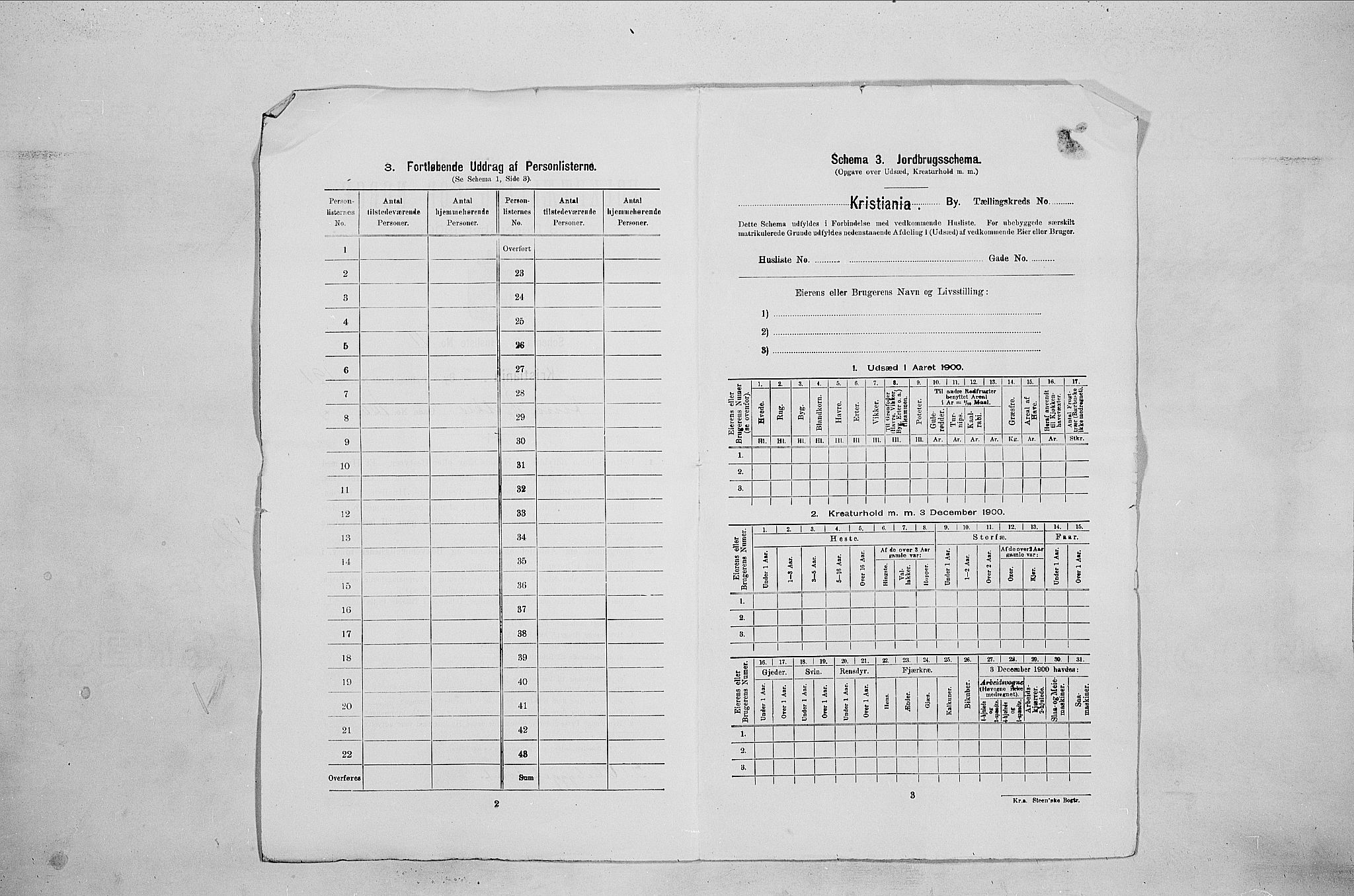 SAO, 1900 census for Kristiania, 1900, p. 43797