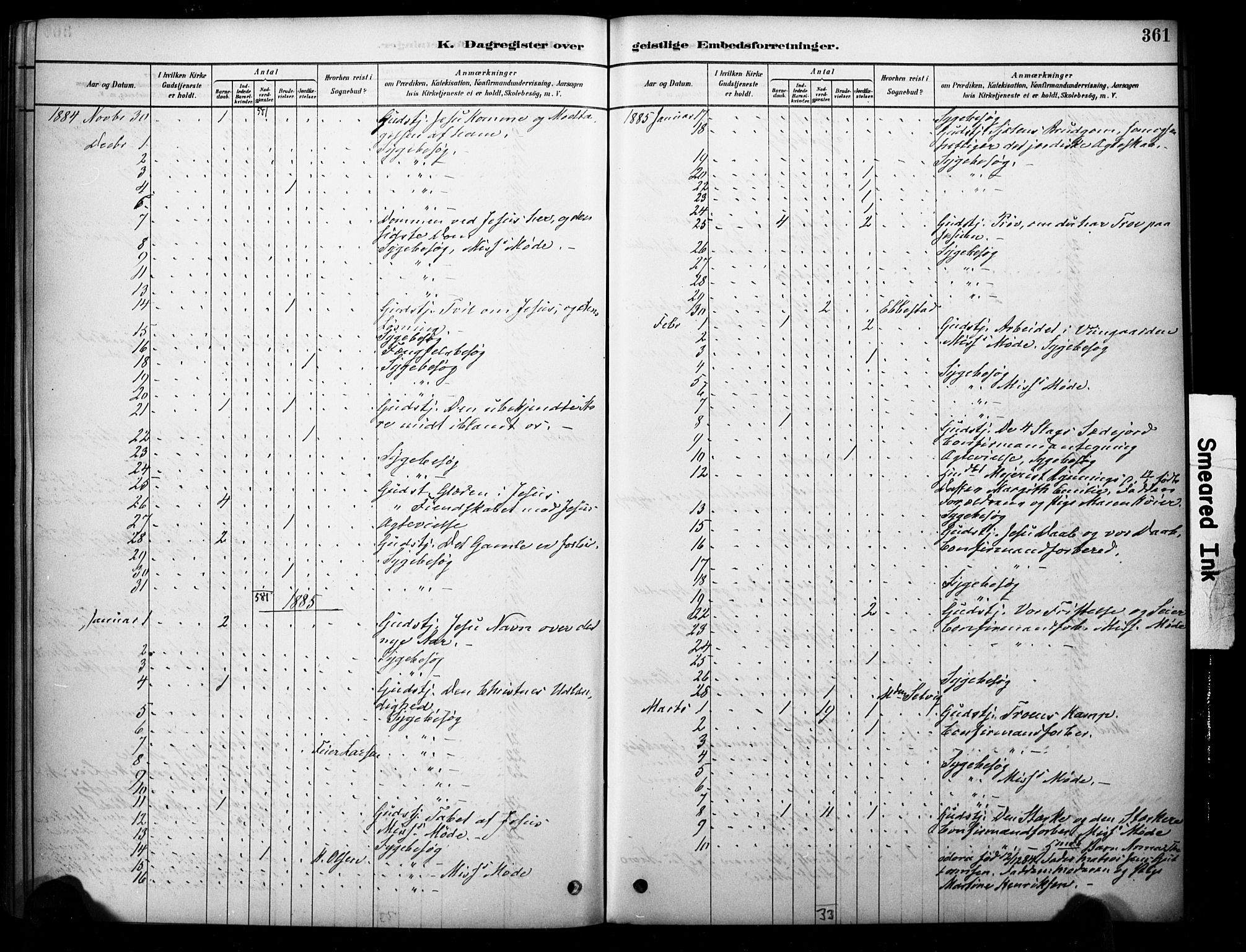 Strømm kirkebøker, AV/SAKO-A-322/F/Fb/L0001: Parish register (official) no. II 1, 1878-1899, p. 361