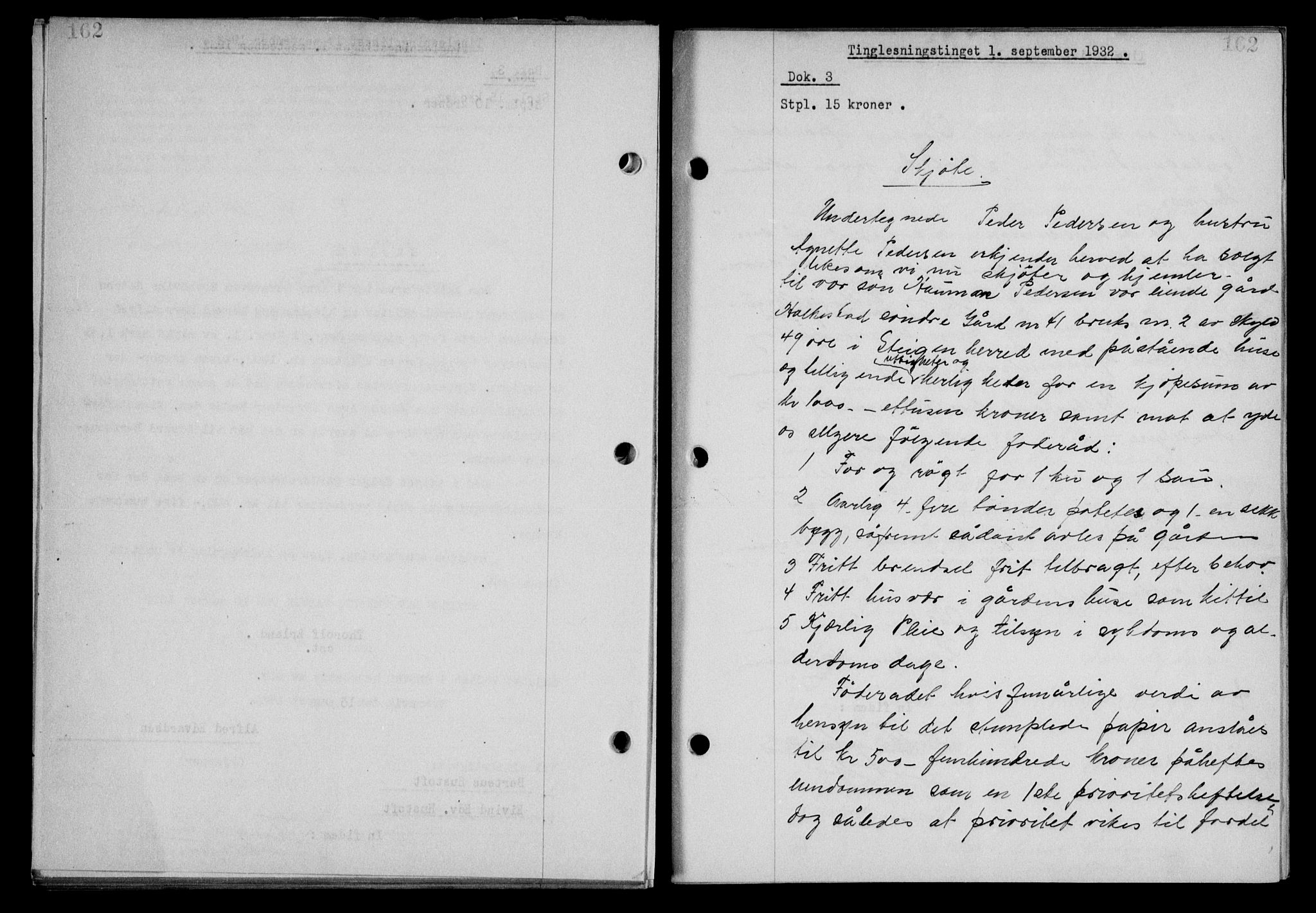 Steigen og Ofoten sorenskriveri, SAT/A-0030/1/2/2C/L0020/0002: Mortgage book no. 23 og 25-I, 1932-1932, Deed date: 01.09.1932