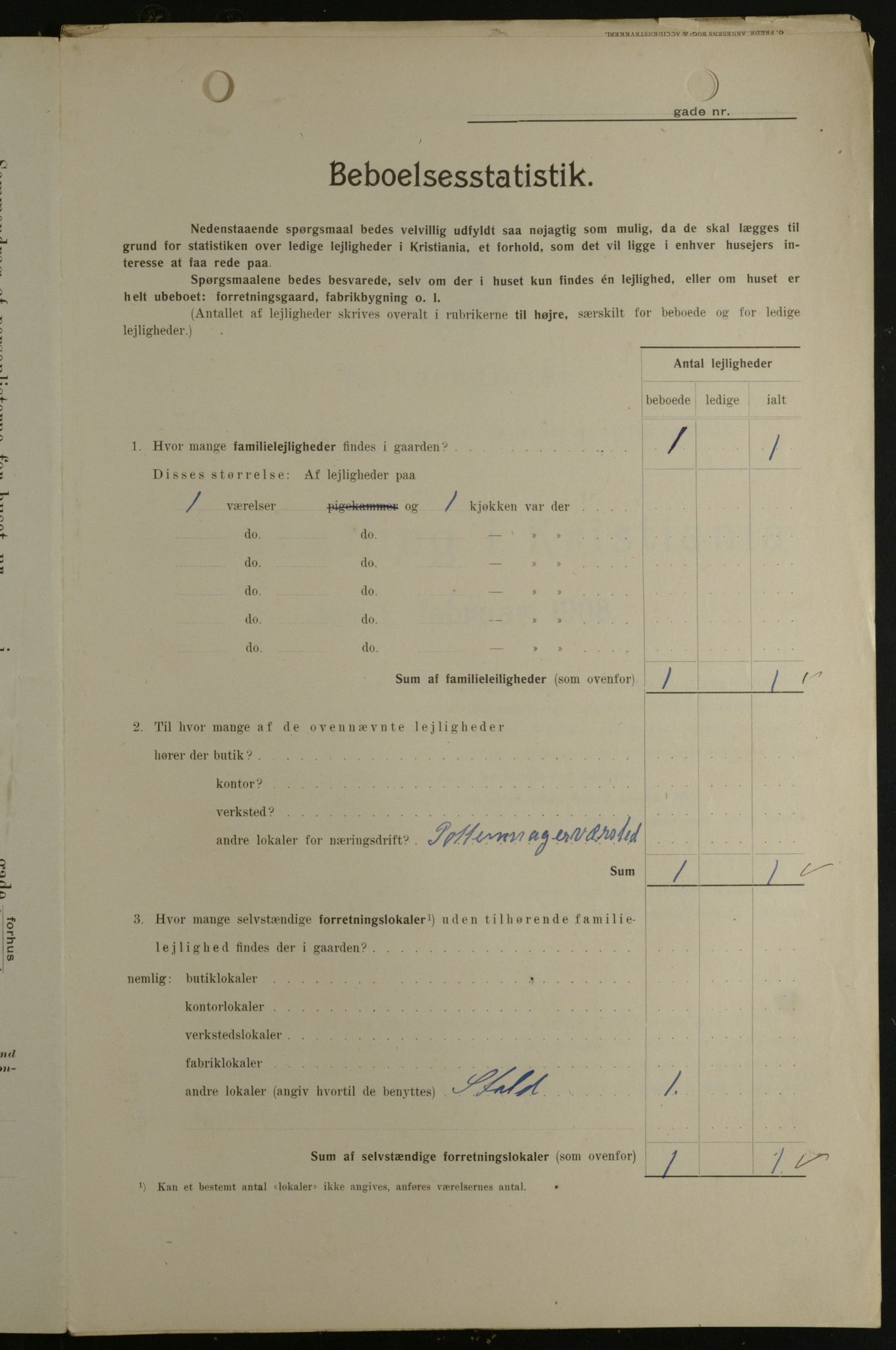 OBA, Municipal Census 1908 for Kristiania, 1908, p. 20361