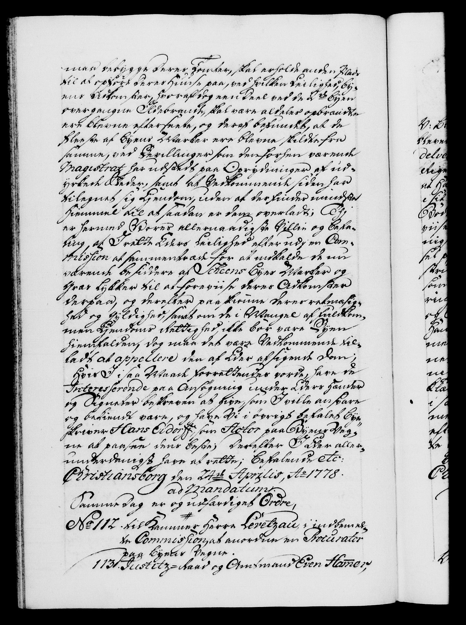 Danske Kanselli 1572-1799, AV/RA-EA-3023/F/Fc/Fca/Fcab/L0042: Norske tegnelser, 1777-1781, p. 247b