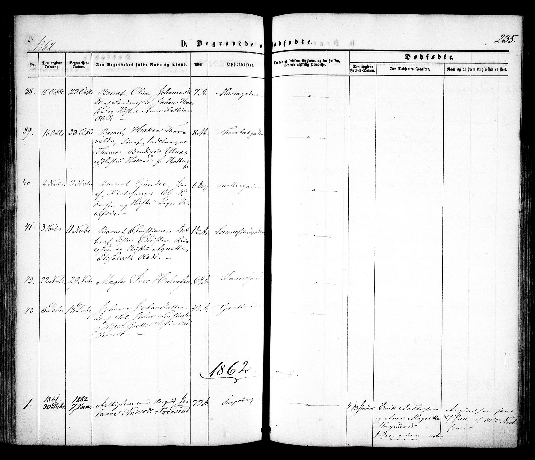 Sarpsborg prestekontor Kirkebøker, AV/SAO-A-2006/F/Fa/L0001: Parish register (official) no. 1, 1859-1868, p. 235