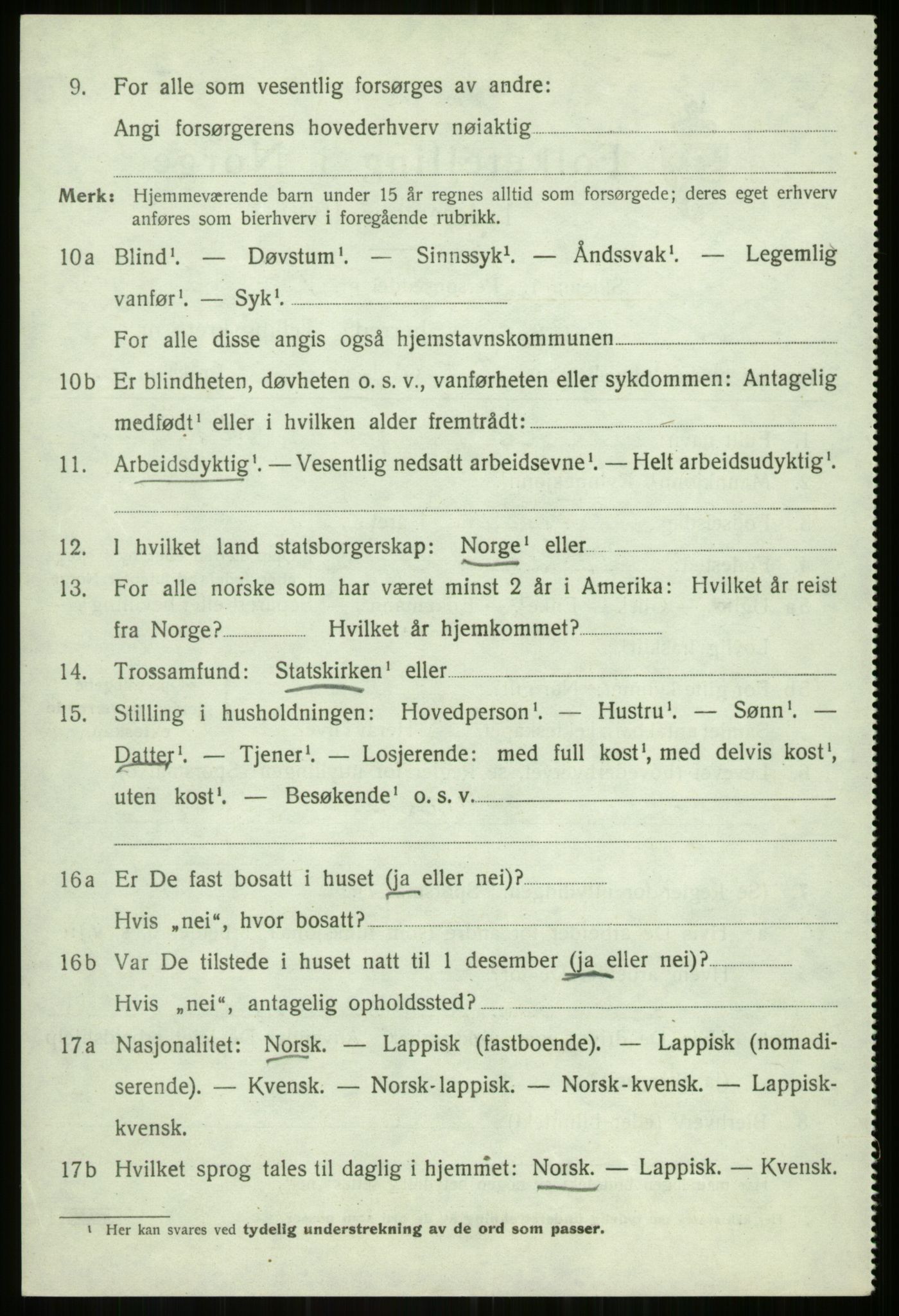 SATØ, 1920 census for Balsfjord, 1920, p. 4185