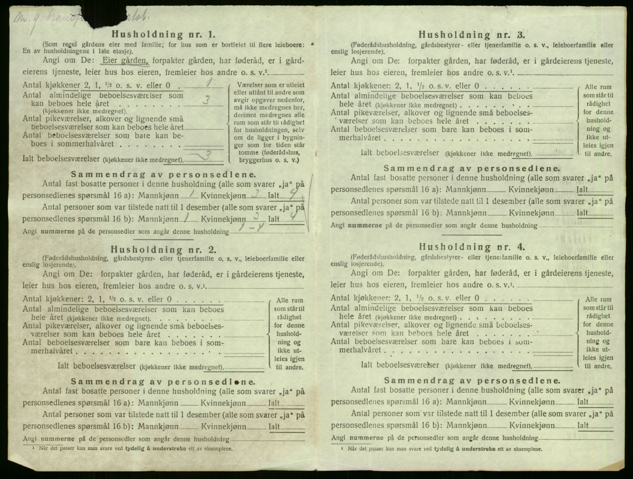 SAKO, 1920 census for Sem, 1920, p. 73