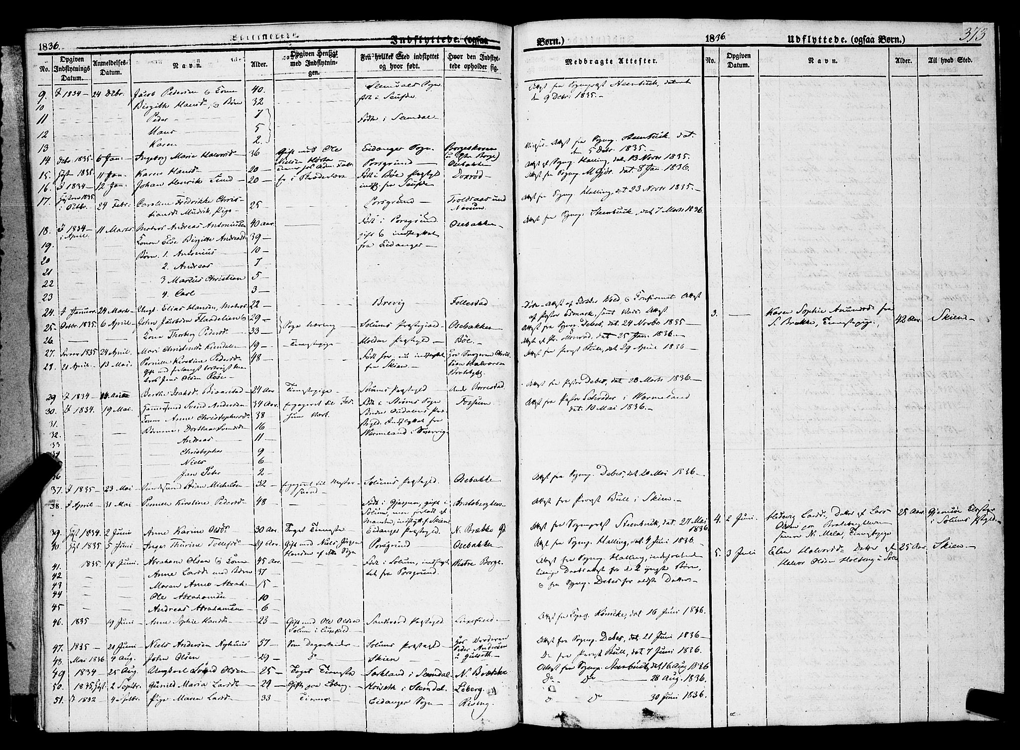 Gjerpen kirkebøker, SAKO/A-265/F/Fa/L0007b: Parish register (official) no. I 7B, 1834-1857, p. 373