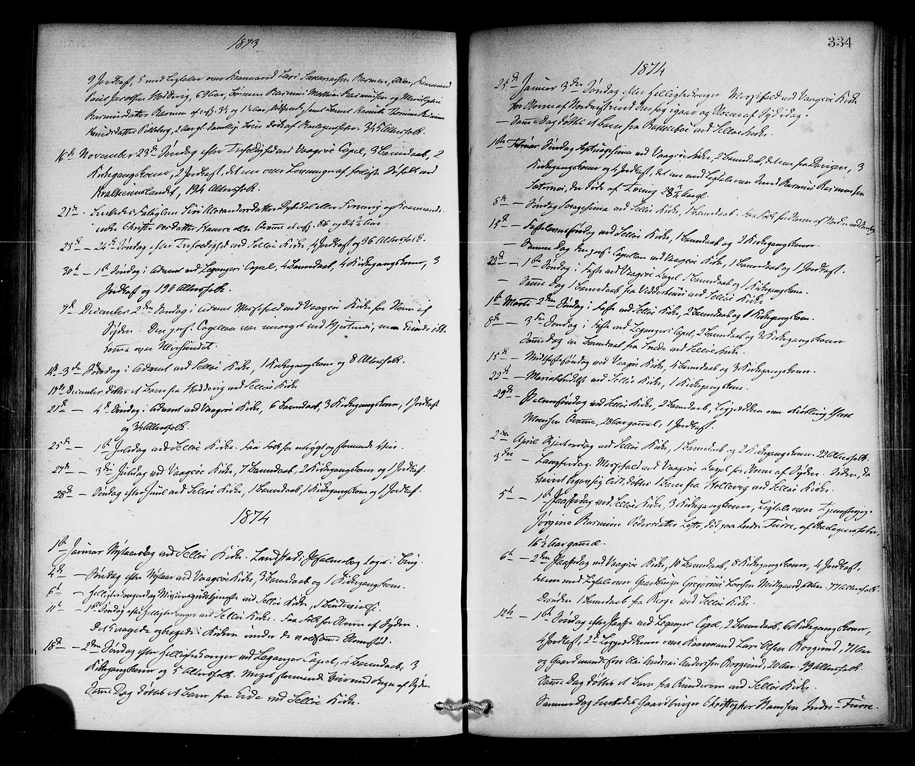 Selje sokneprestembete, AV/SAB-A-99938/H/Ha/Haa/Haaa: Parish register (official) no. A 12, 1870-1880, p. 334