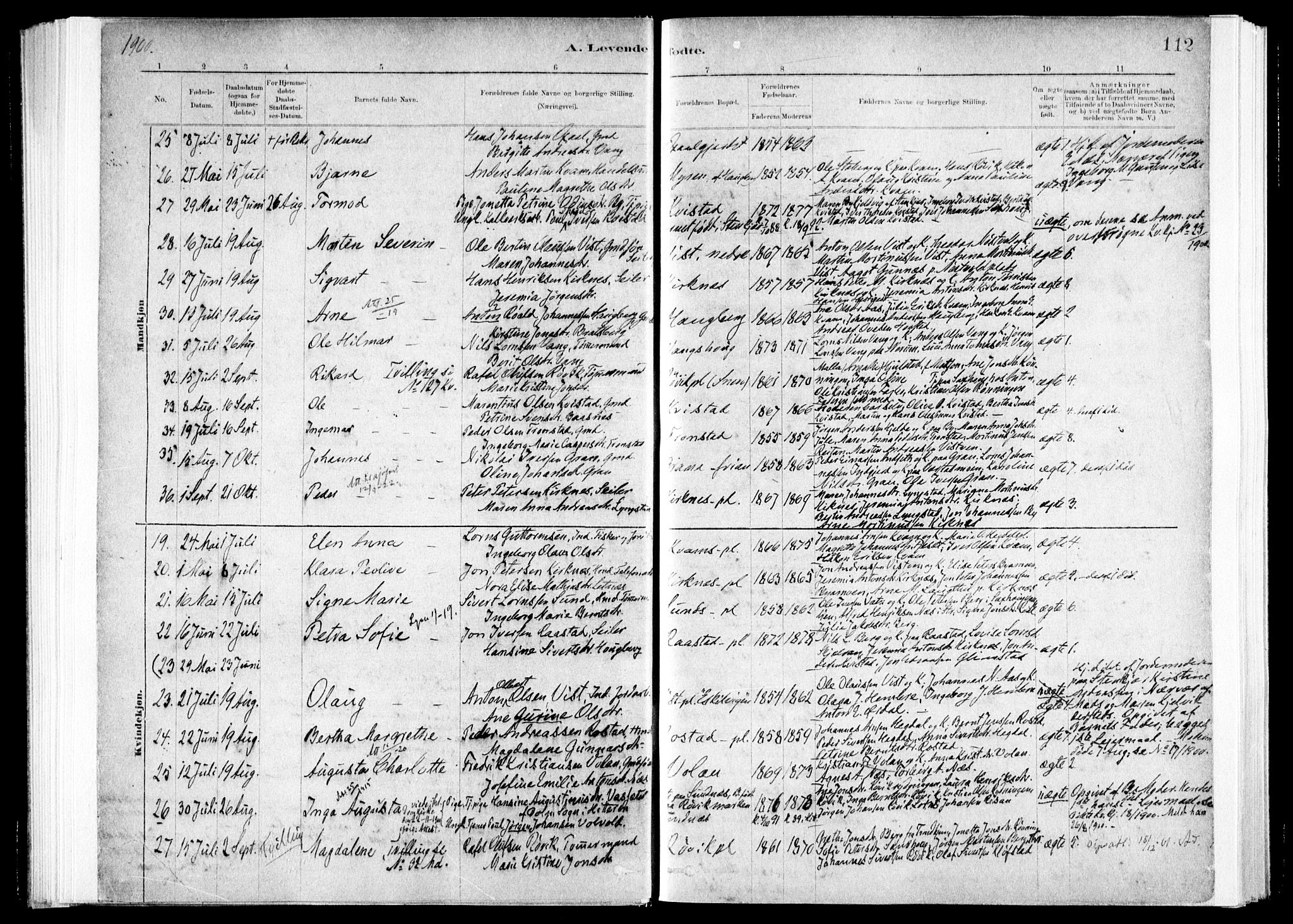Ministerialprotokoller, klokkerbøker og fødselsregistre - Nord-Trøndelag, SAT/A-1458/730/L0285: Parish register (official) no. 730A10, 1879-1914, p. 112