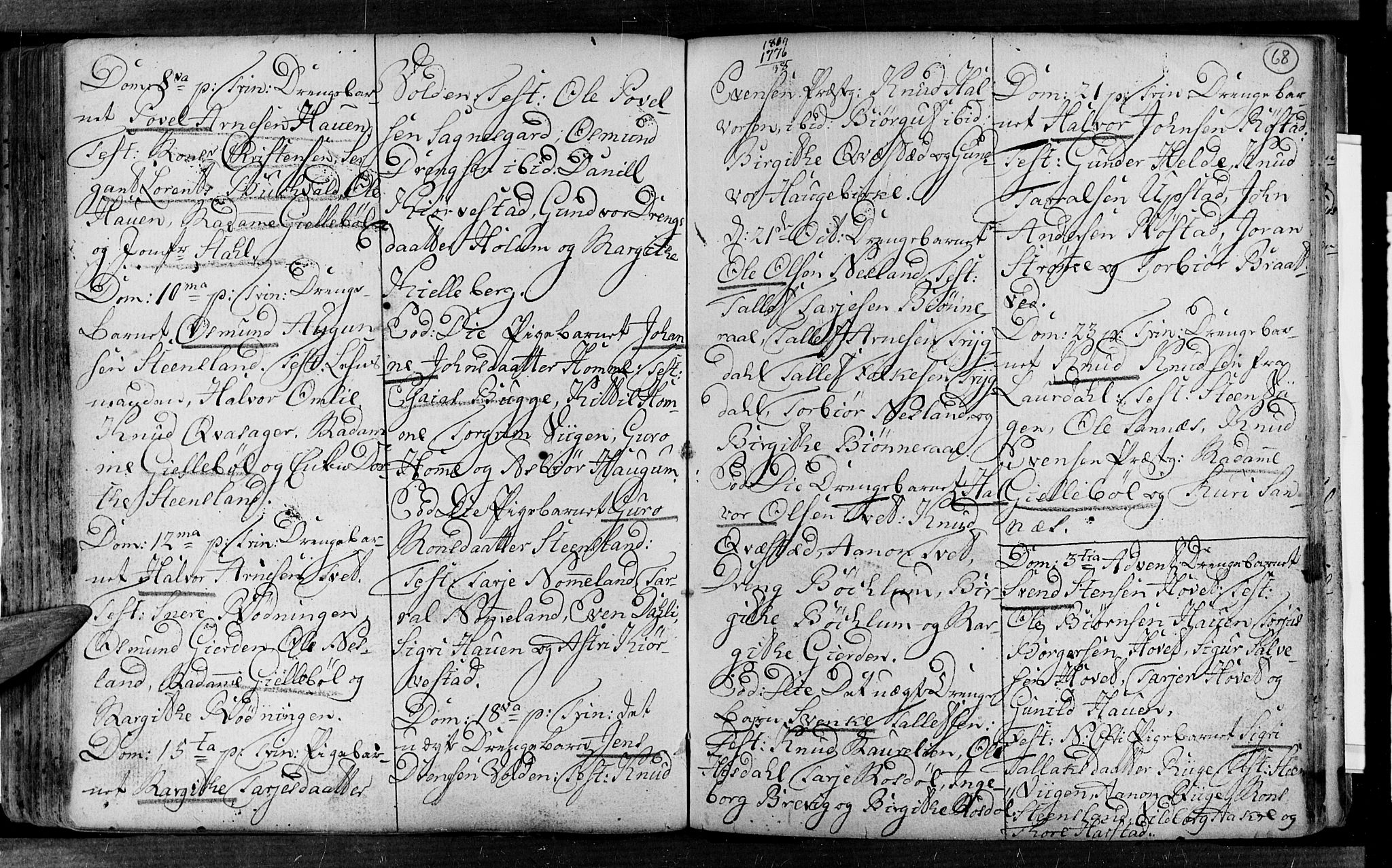 Valle sokneprestkontor, AV/SAK-1111-0044/F/Fa/Fac/L0002: Parish register (official) no. A 2, 1745-1776, p. 68