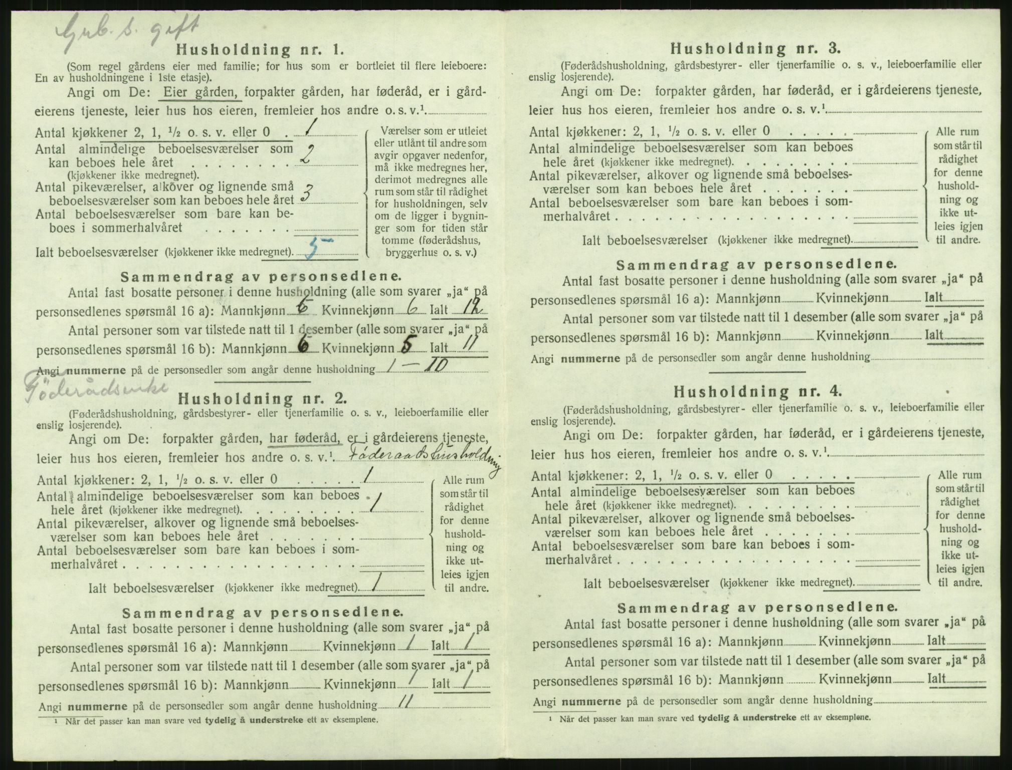 SAT, 1920 census for Rindal, 1920, p. 293