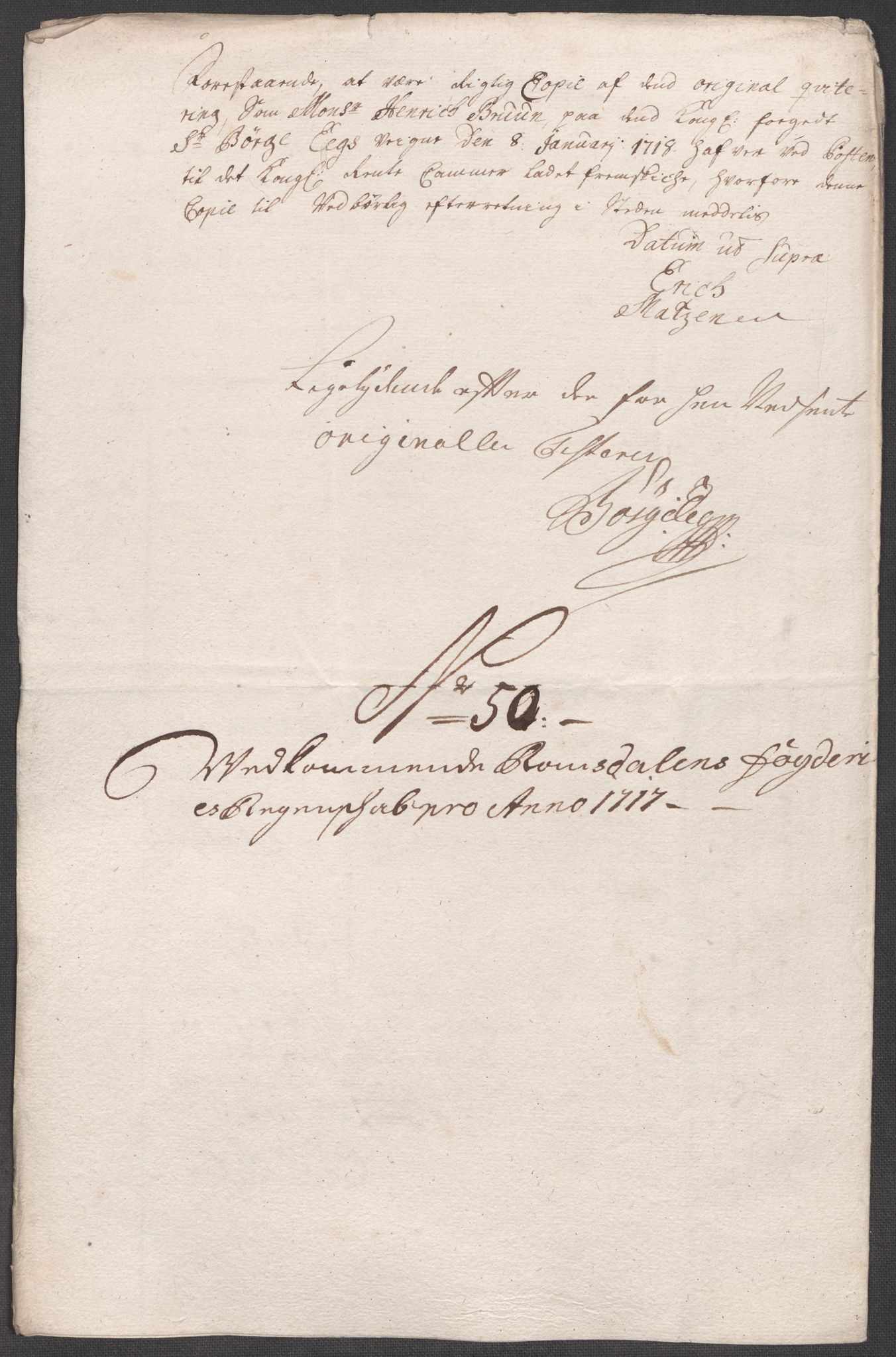 Rentekammeret inntil 1814, Reviderte regnskaper, Fogderegnskap, AV/RA-EA-4092/R55/L3664: Fogderegnskap Romsdal, 1717, p. 244