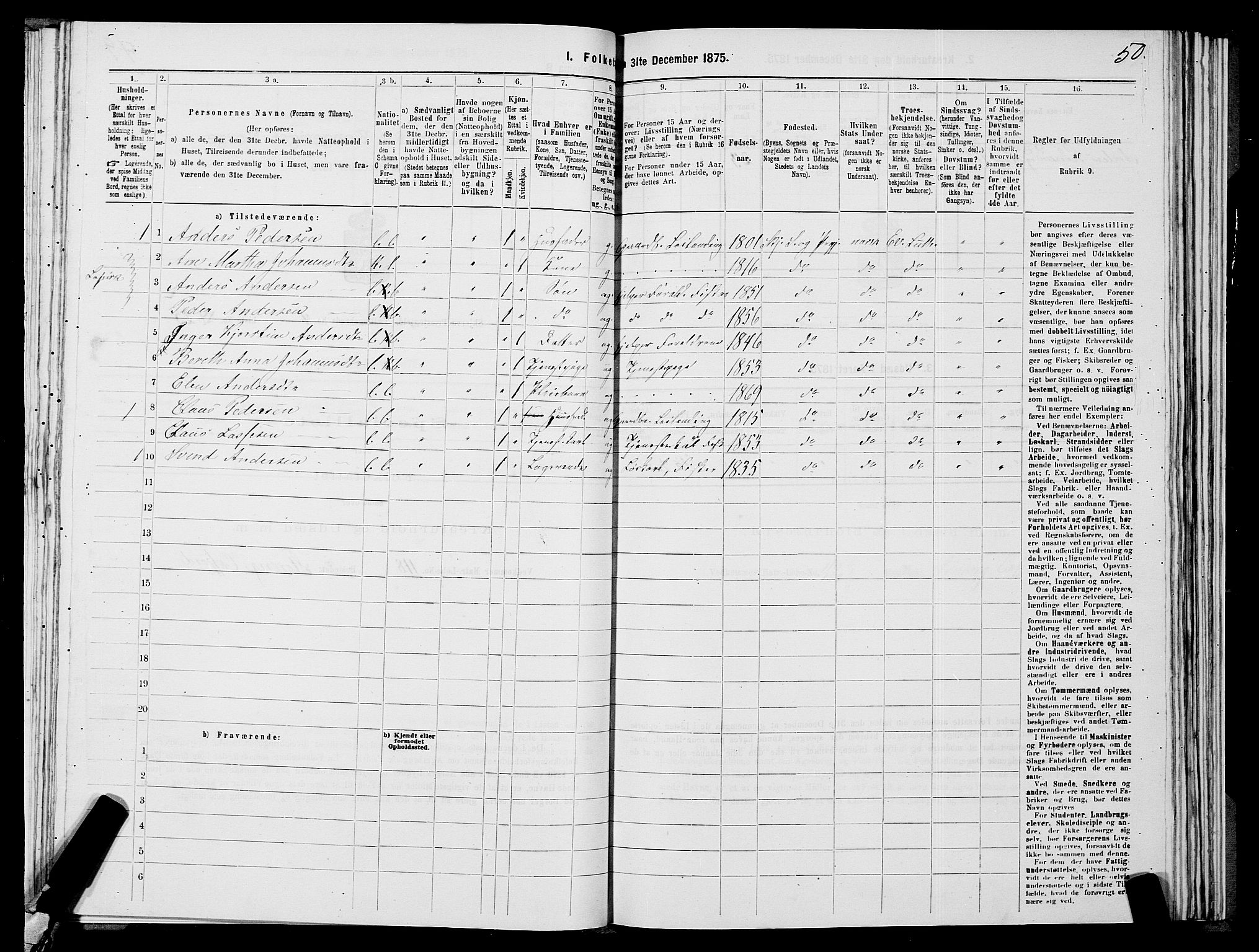 SATØ, 1875 census for 1941P Skjervøy, 1875, p. 3050