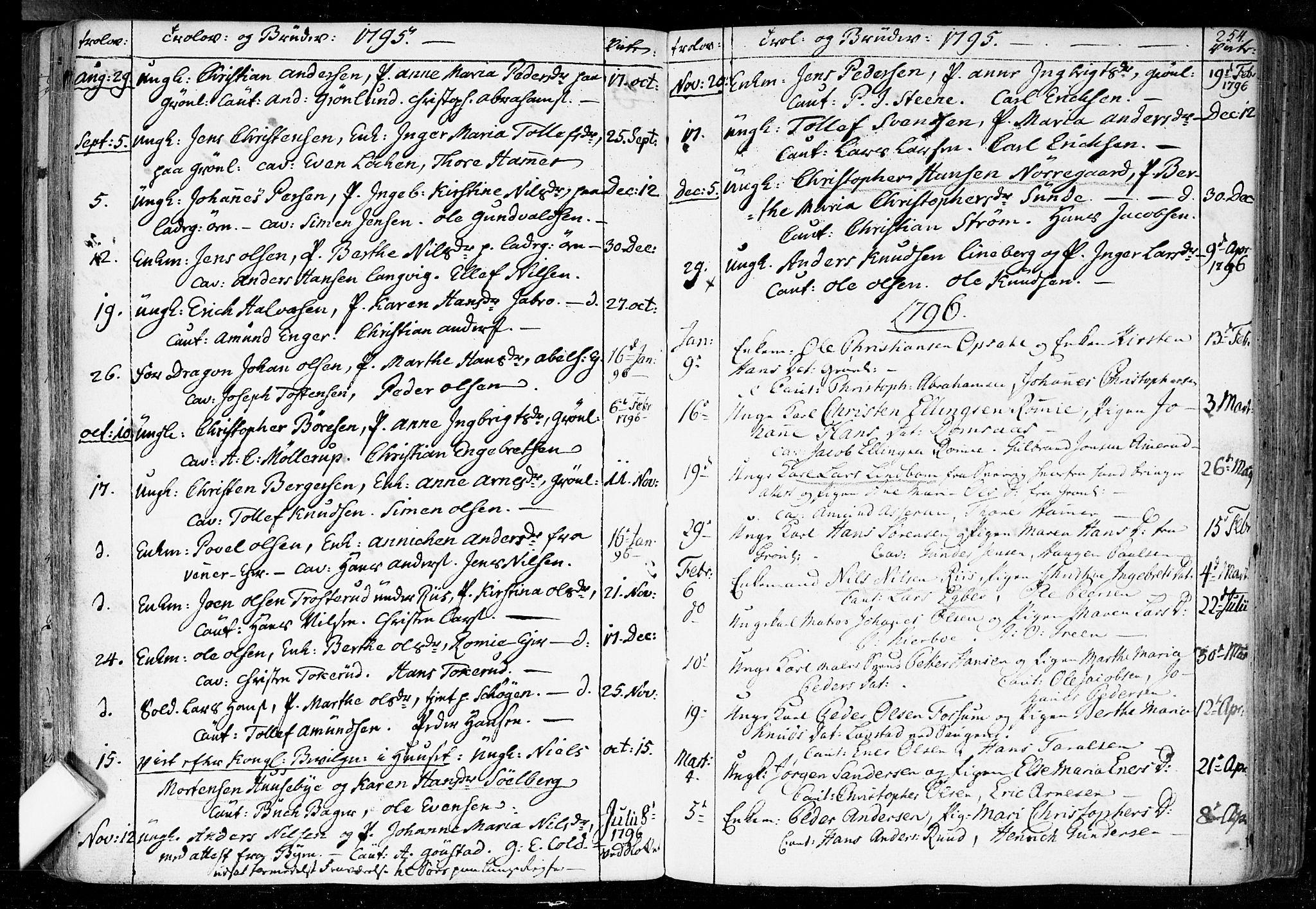 Aker prestekontor kirkebøker, SAO/A-10861/F/L0010: Parish register (official) no. 10, 1786-1809, p. 254