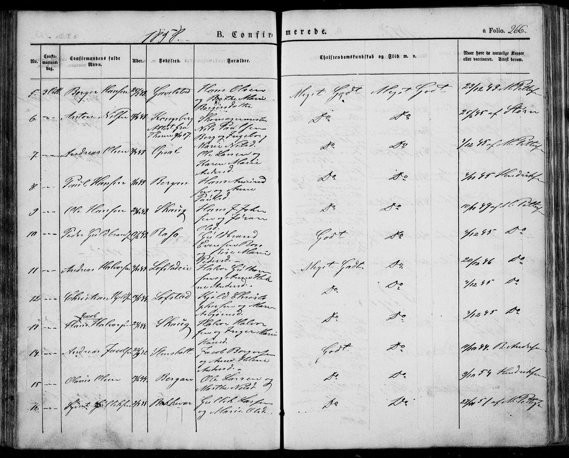 Lardal kirkebøker, AV/SAKO-A-350/F/Fa/L0006: Parish register (official) no. I 6, 1835-1860, p. 266