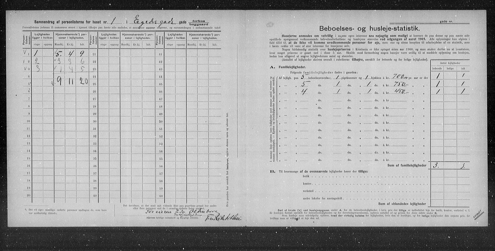 OBA, Municipal Census 1905 for Kristiania, 1905, p. 9787