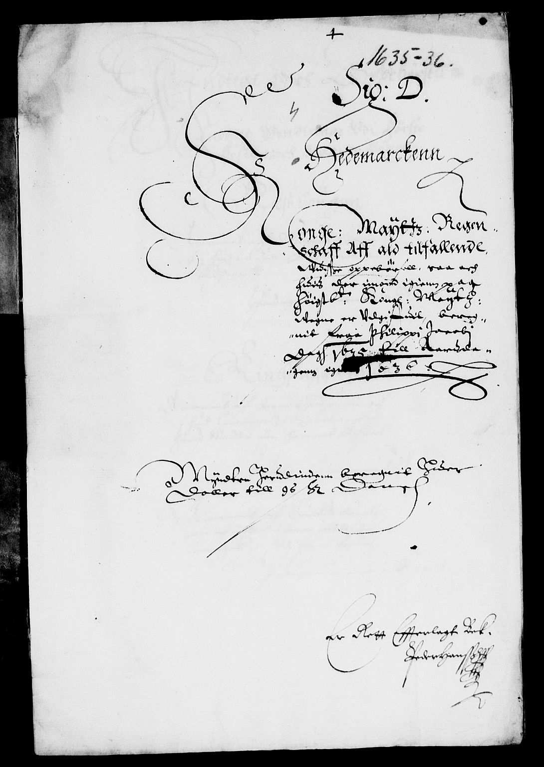 Rentekammeret inntil 1814, Reviderte regnskaper, Lensregnskaper, AV/RA-EA-5023/R/Rb/Rba/L0122: Akershus len, 1634-1636