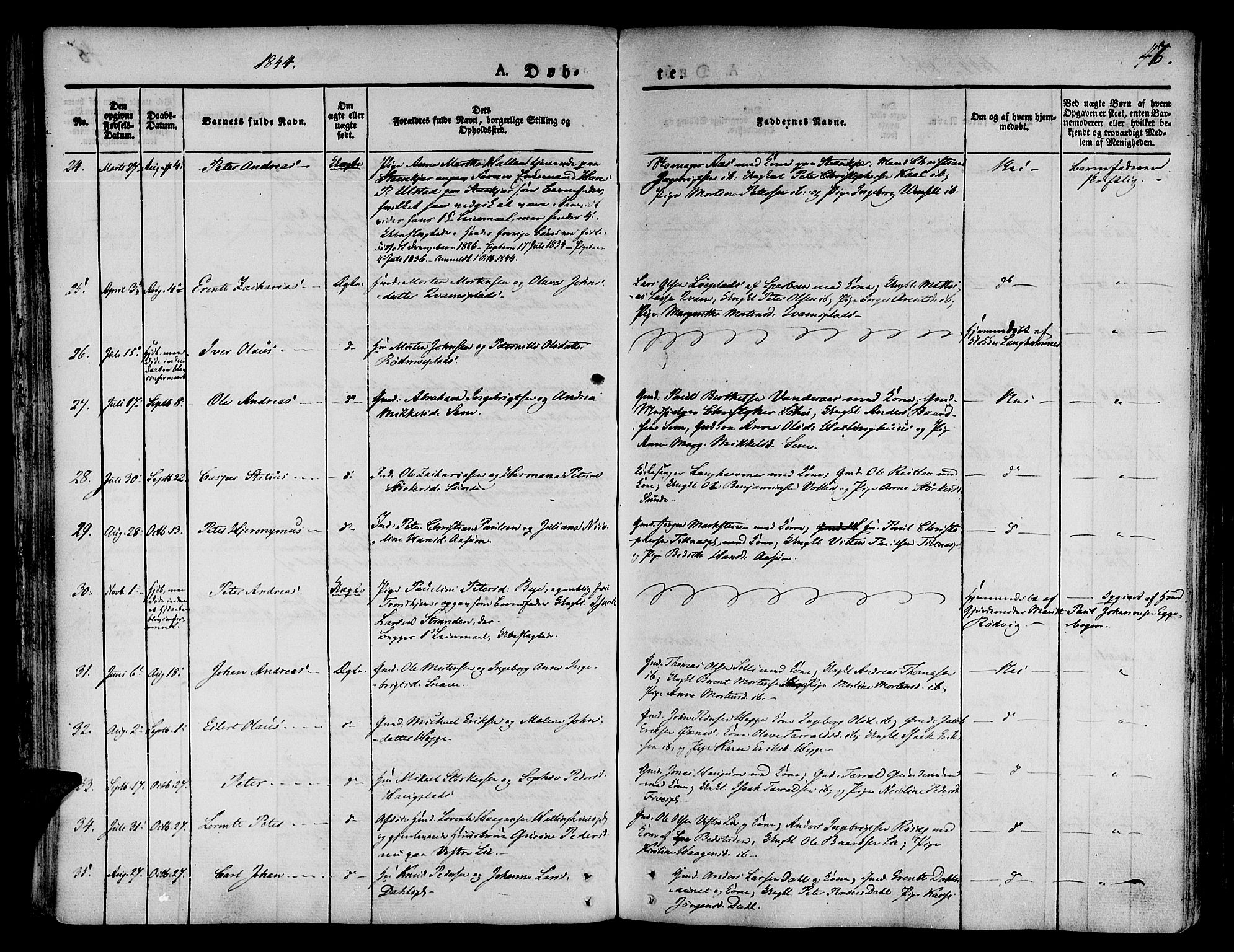 Ministerialprotokoller, klokkerbøker og fødselsregistre - Nord-Trøndelag, AV/SAT-A-1458/746/L0445: Parish register (official) no. 746A04, 1826-1846, p. 47