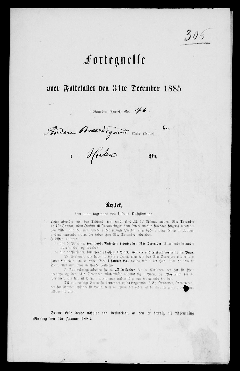 SAKO, 1885 census for 0703 Horten, 1885, p. 612