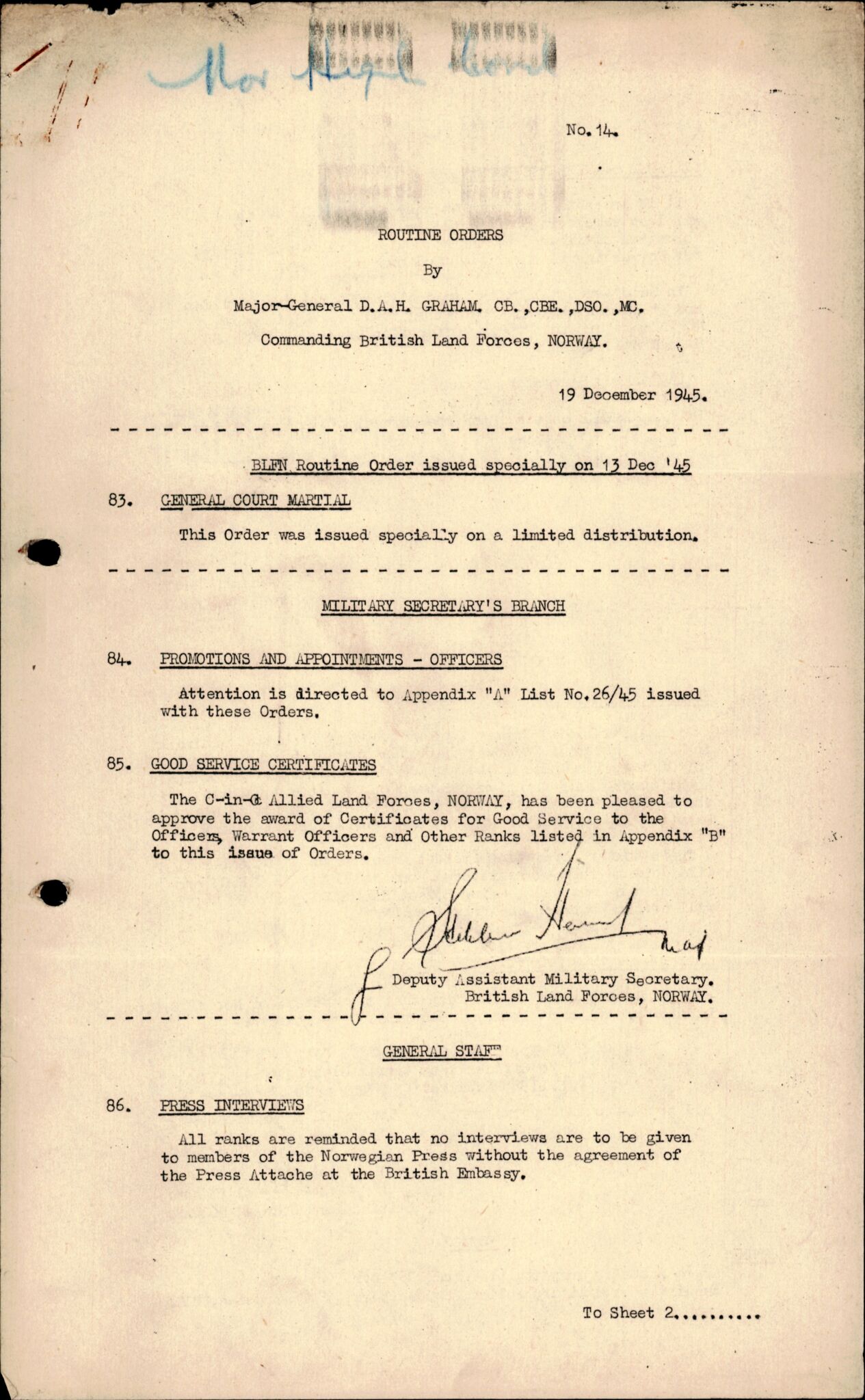 Forsvarets Overkommando. 2 kontor. Arkiv 11.4. Spredte tyske arkivsaker, AV/RA-RAFA-7031/D/Dar/Darc/L0017: FO.II, 1945, p. 538