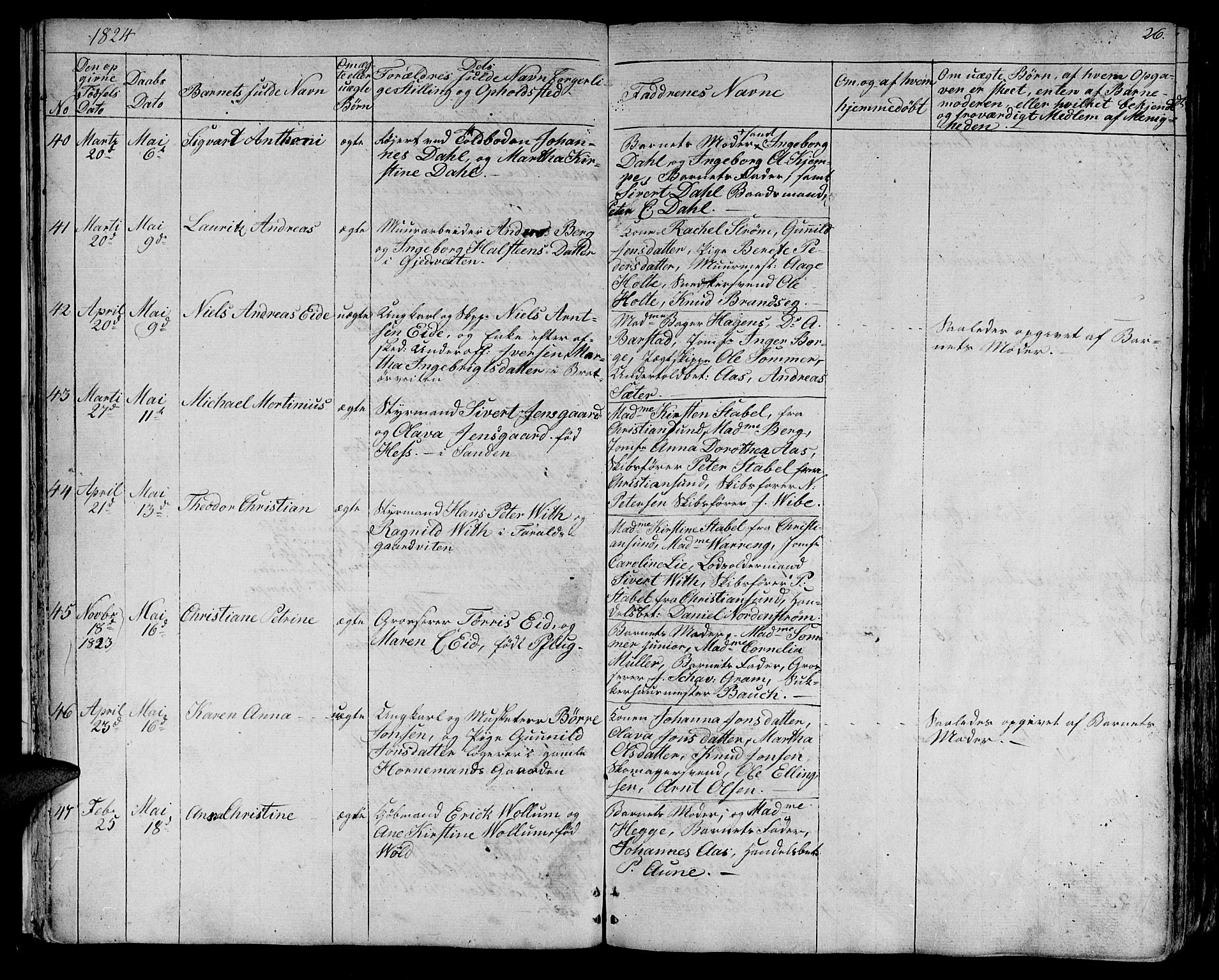 Ministerialprotokoller, klokkerbøker og fødselsregistre - Sør-Trøndelag, SAT/A-1456/602/L0108: Parish register (official) no. 602A06, 1821-1839, p. 26