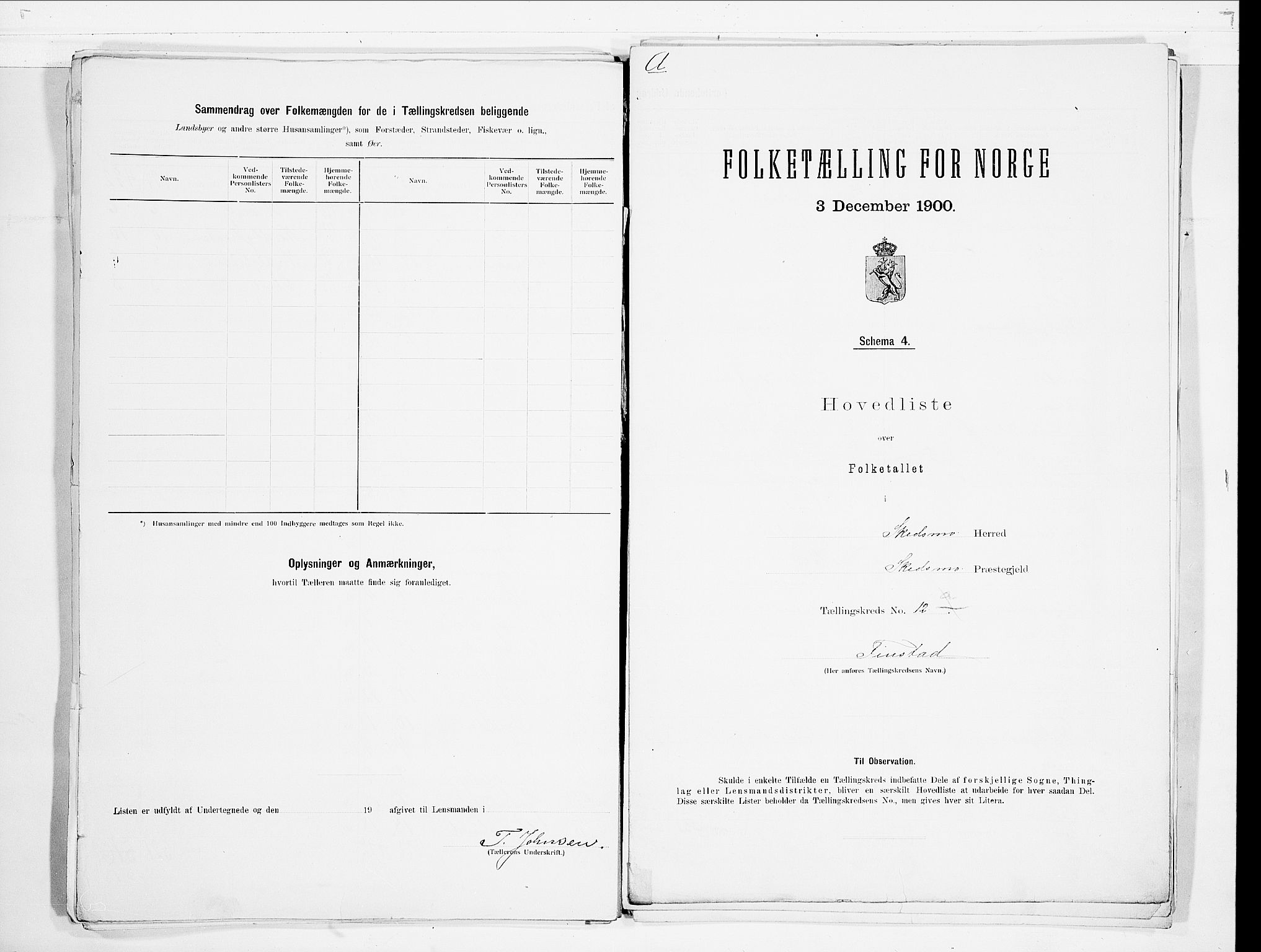 SAO, 1900 census for Skedsmo, 1900, p. 22