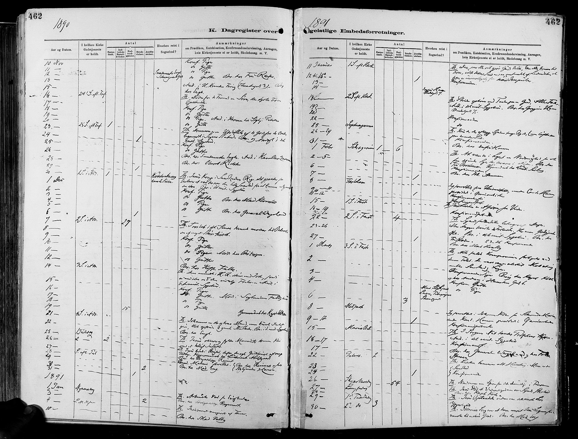 Garnisonsmenigheten Kirkebøker, SAO/A-10846/F/Fa/L0012: Parish register (official) no. 12, 1880-1893, p. 462