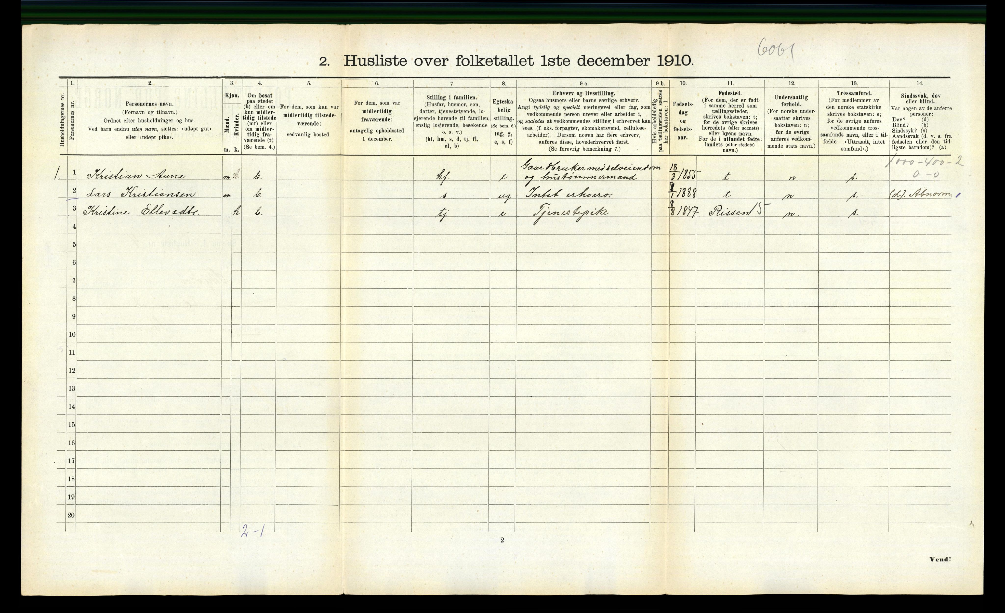 RA, 1910 census for Stjørna, 1910, p. 462