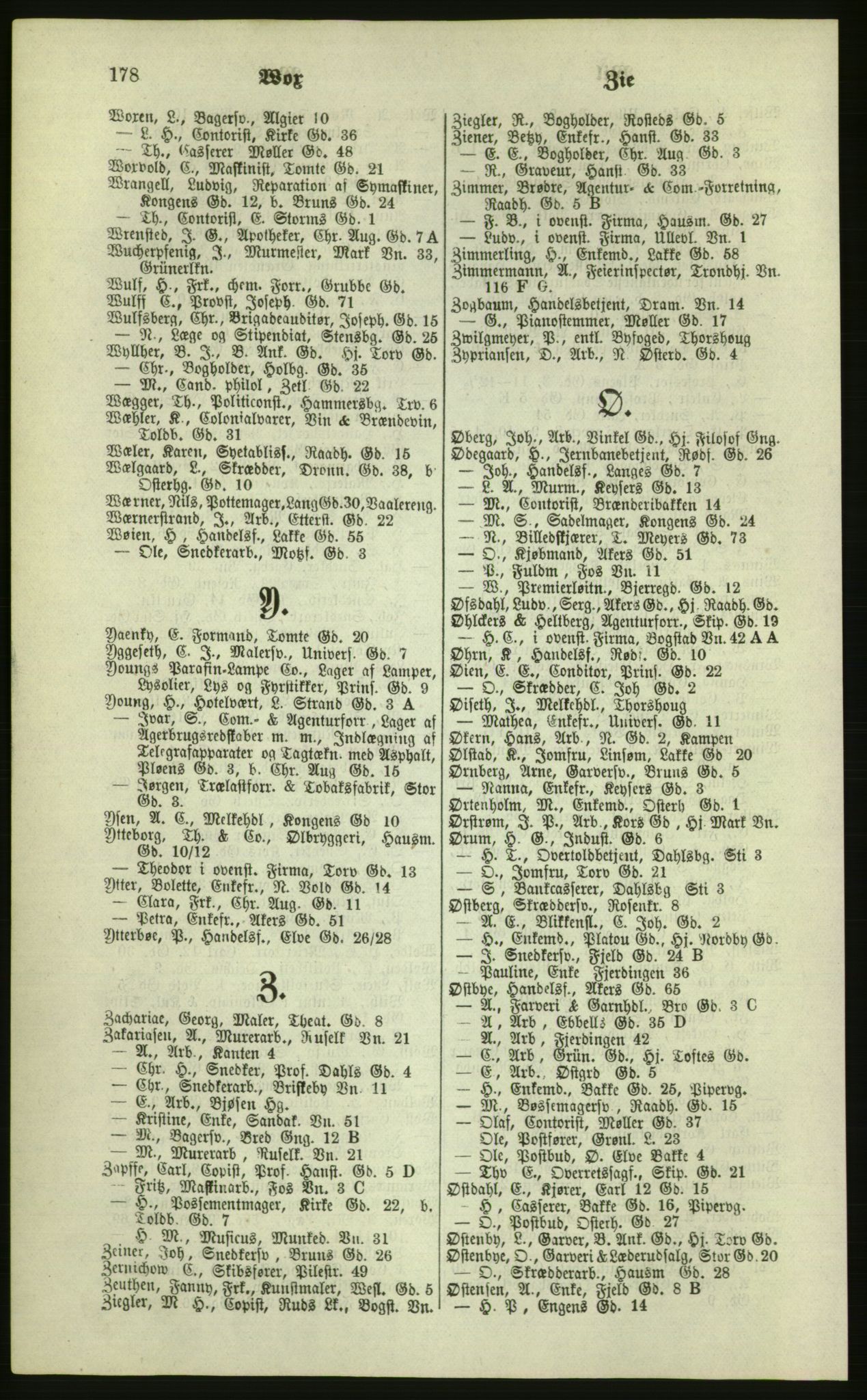 Kristiania/Oslo adressebok, PUBL/-, 1879, p. 178