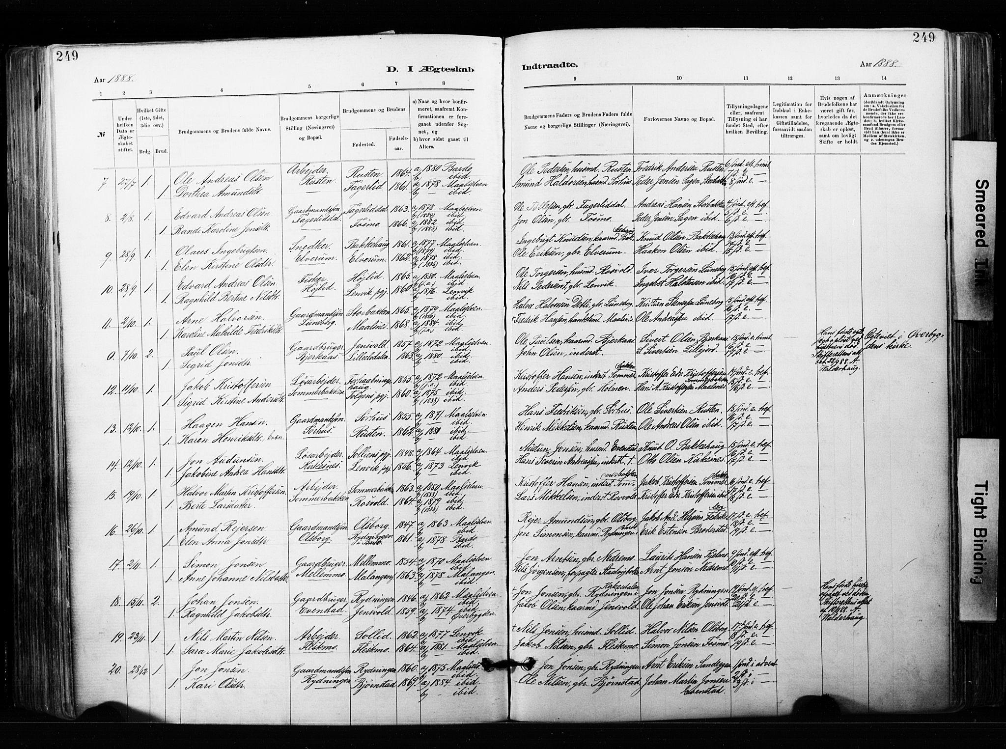Målselv sokneprestembete, SATØ/S-1311/G/Ga/Gaa/L0007kirke: Parish register (official) no. 7, 1884-1903, p. 249