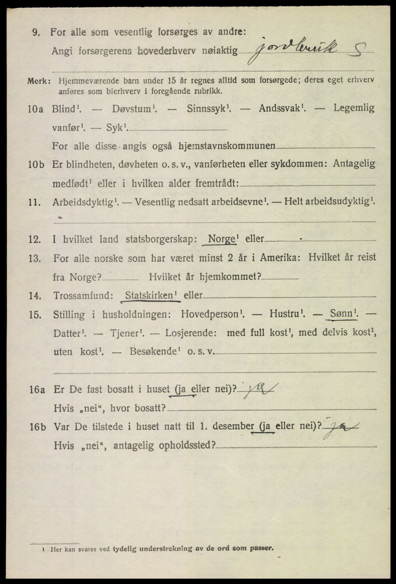 SAH, 1920 census for Øystre Slidre, 1920, p. 4772