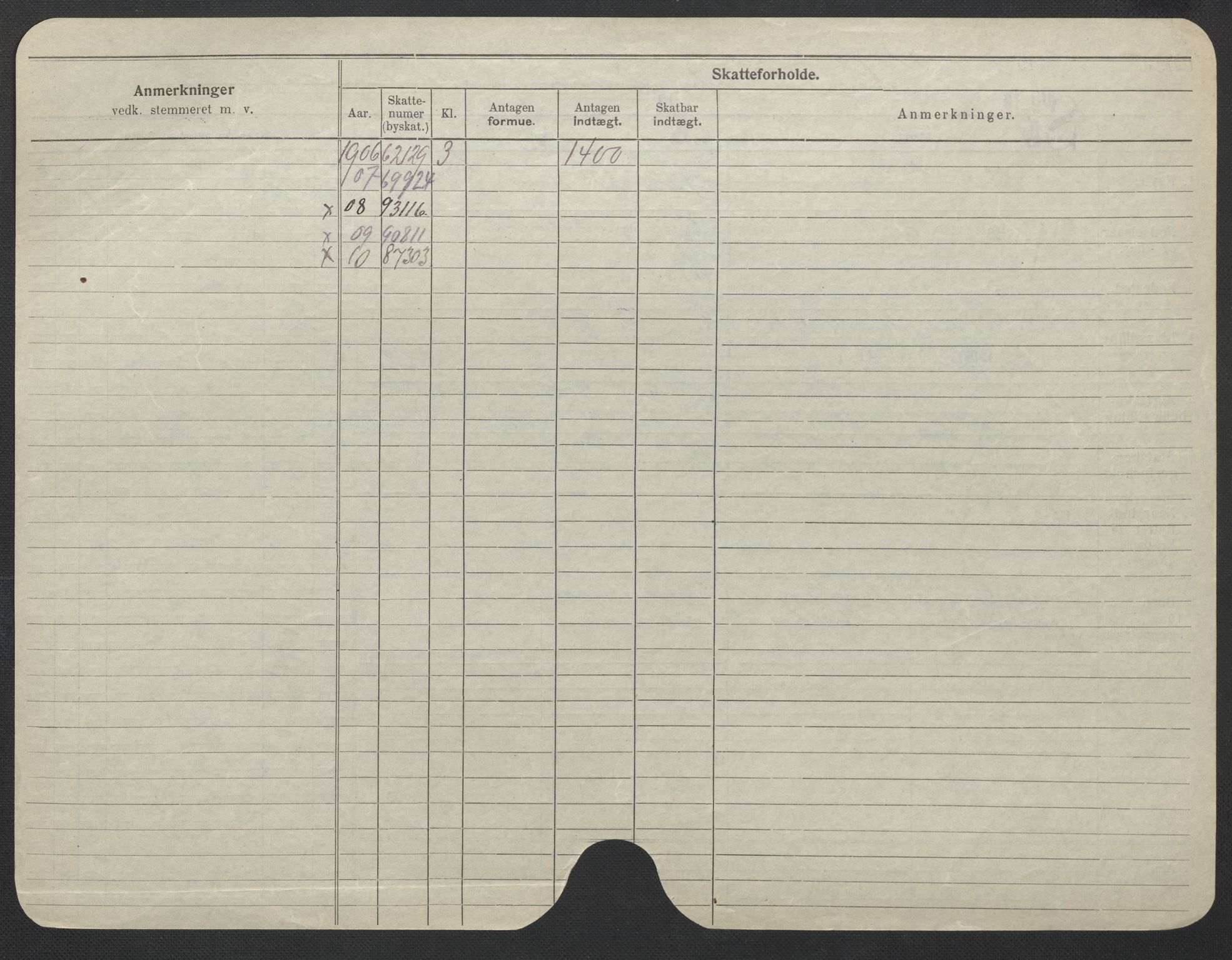 Oslo folkeregister, Registerkort, AV/SAO-A-11715/F/Fa/Fac/L0022: Kvinner, 1906-1914, p. 701b