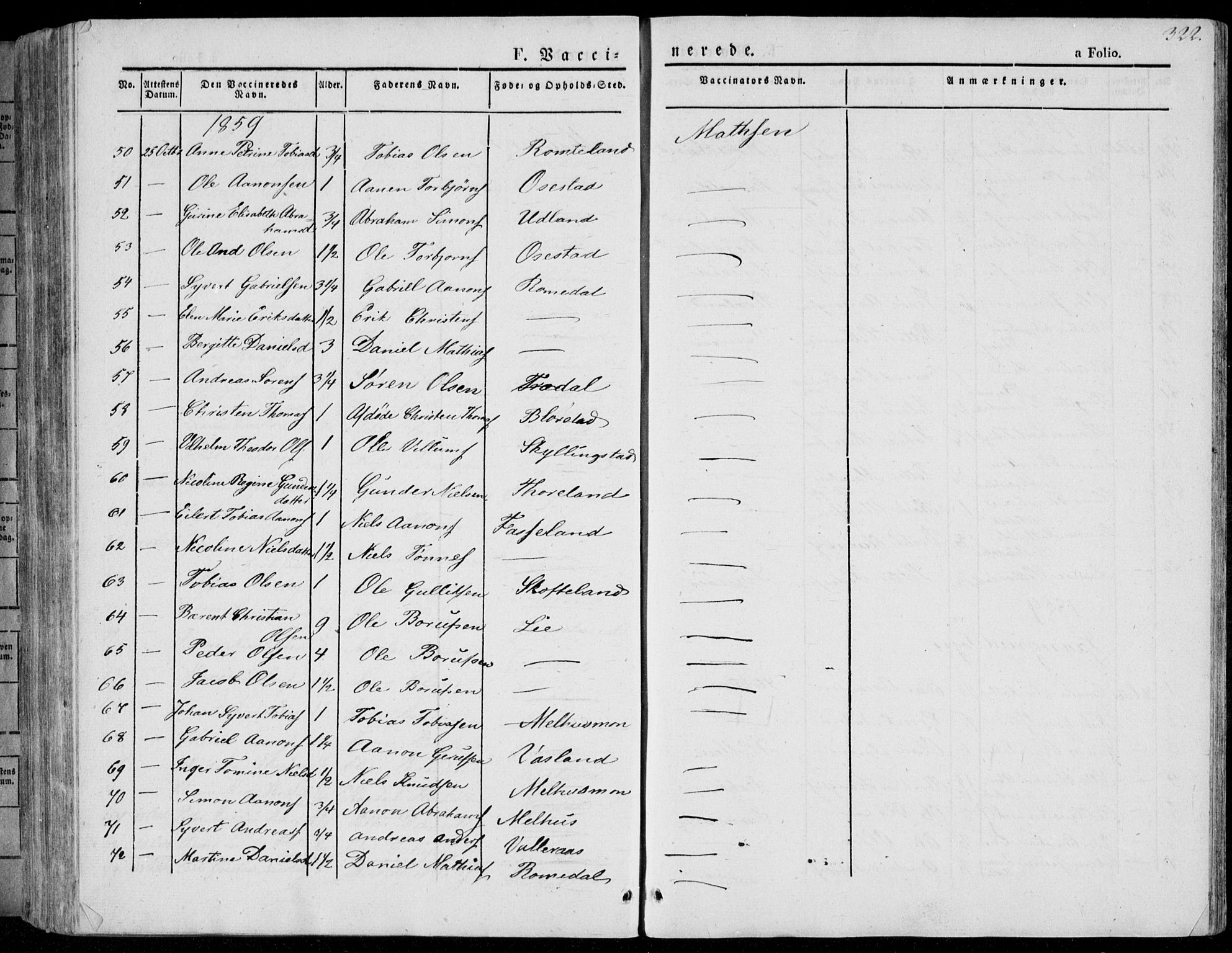 Sør-Audnedal sokneprestkontor, AV/SAK-1111-0039/F/Fa/Fab/L0006: Parish register (official) no. A 6, 1829-1855, p. 322