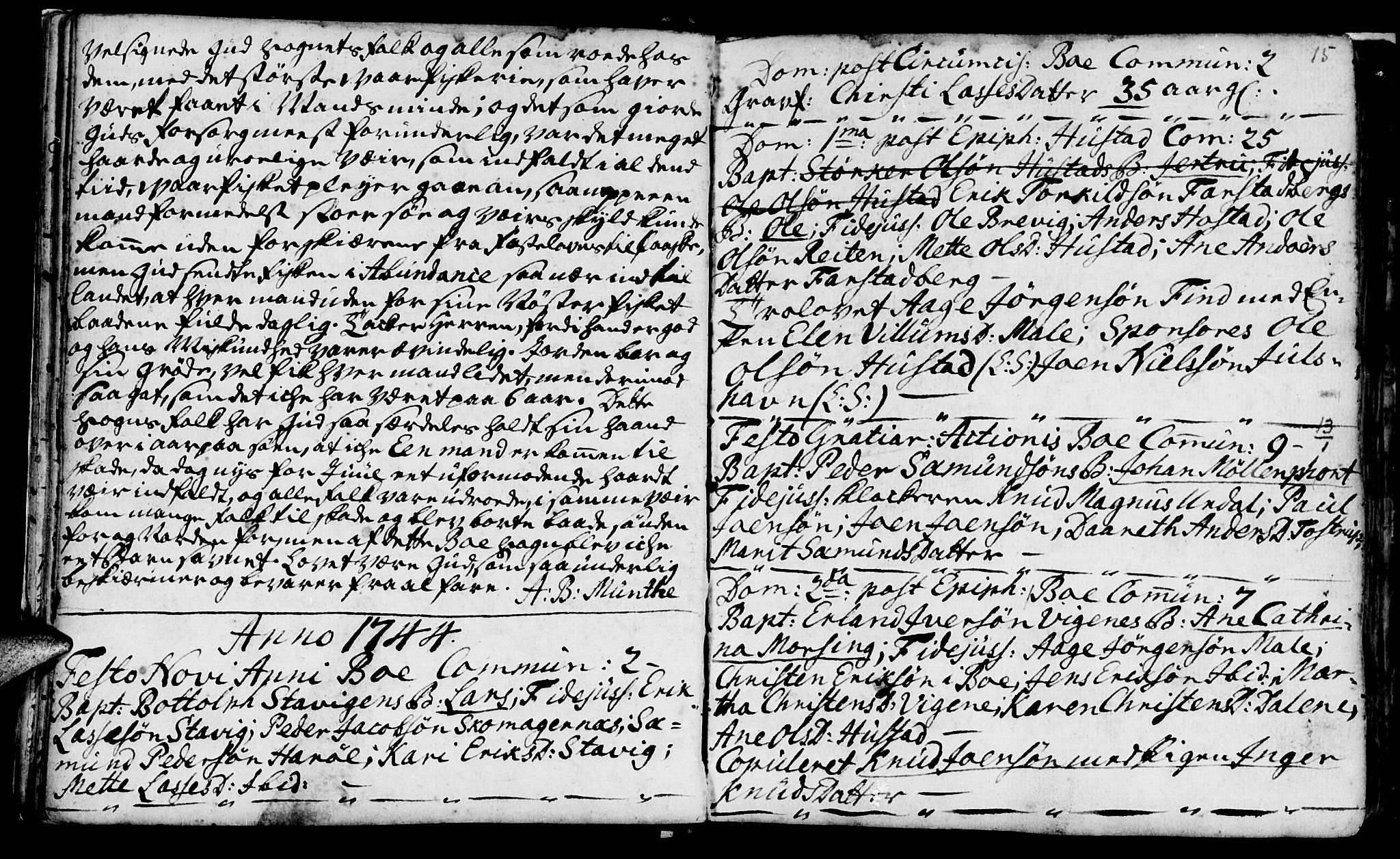 Ministerialprotokoller, klokkerbøker og fødselsregistre - Møre og Romsdal, SAT/A-1454/566/L0760: Parish register (official) no. 566A01, 1739-1766, p. 15