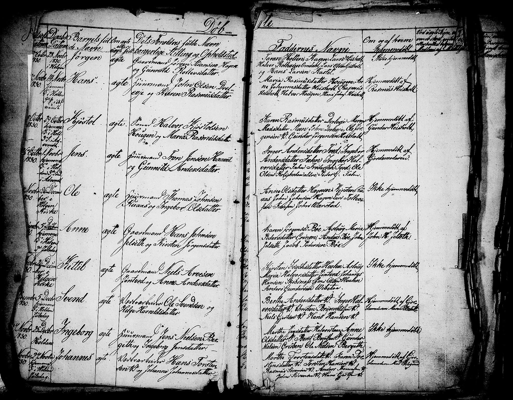Holla kirkebøker, AV/SAKO-A-272/F/Fa/L0004: Parish register (official) no. 4, 1830-1848
