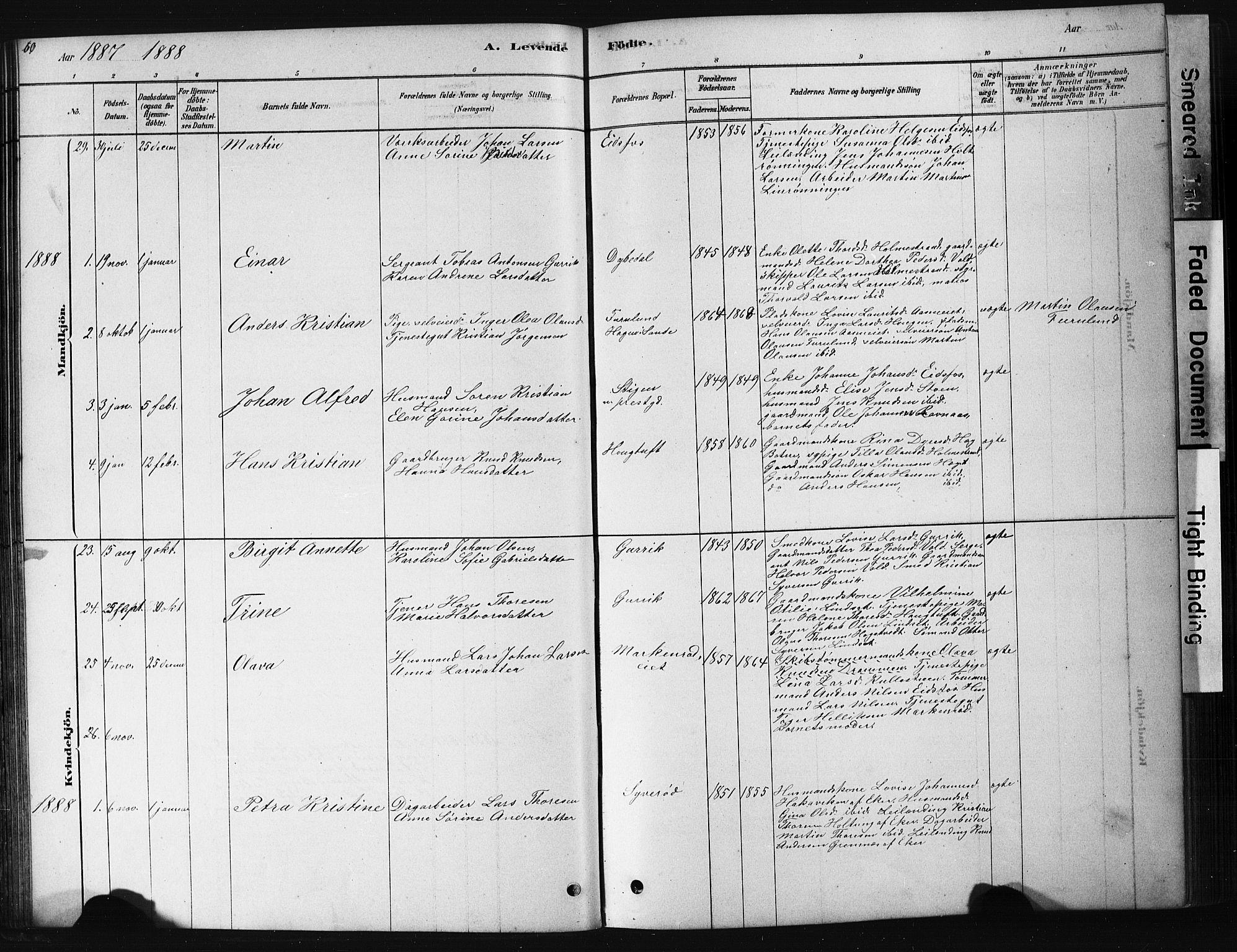 Hof kirkebøker, AV/SAKO-A-64/G/Ga/L0004: Parish register (copy) no. I 4, 1878-1930, p. 60