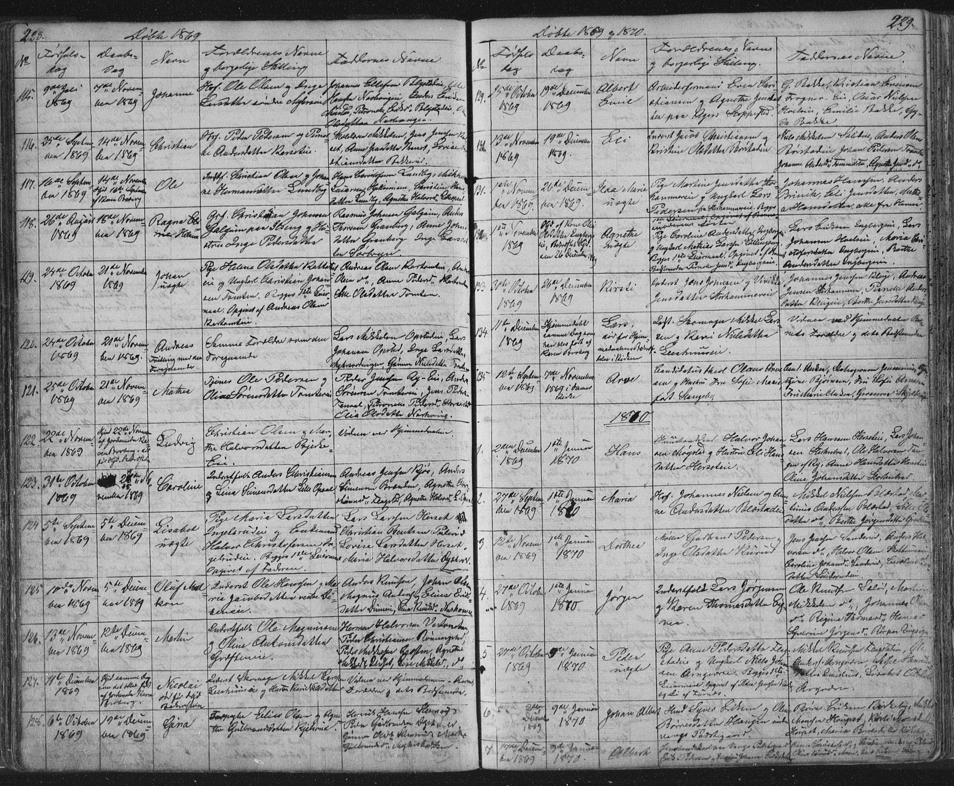Vang prestekontor, Hedmark, SAH/PREST-008/H/Ha/Hab/L0010A: Parish register (copy) no. 10a, 1854-1896, p. 228-229