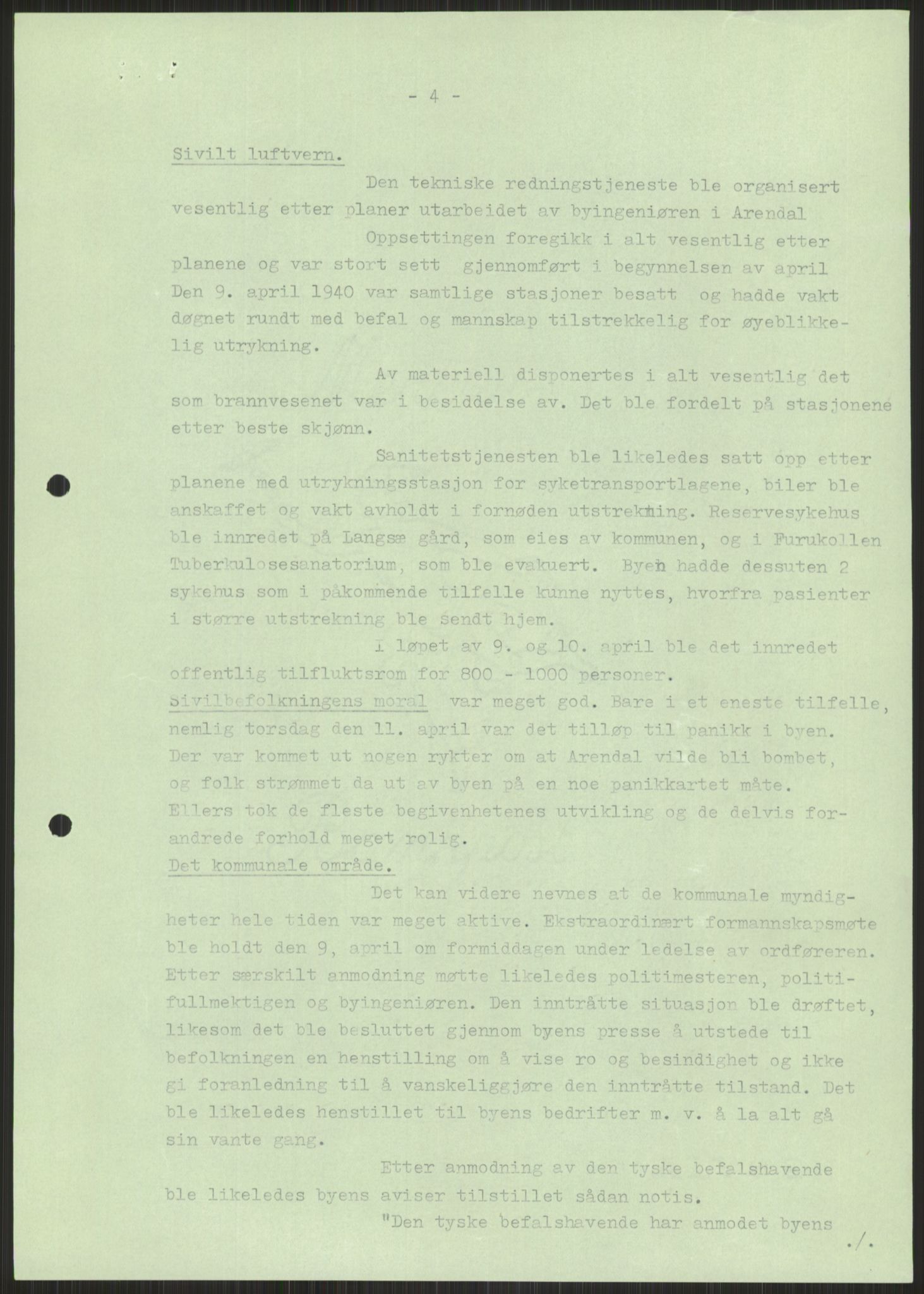 Forsvaret, Forsvarets krigshistoriske avdeling, AV/RA-RAFA-2017/Y/Ya/L0014: II-C-11-31 - Fylkesmenn.  Rapporter om krigsbegivenhetene 1940., 1940, p. 709