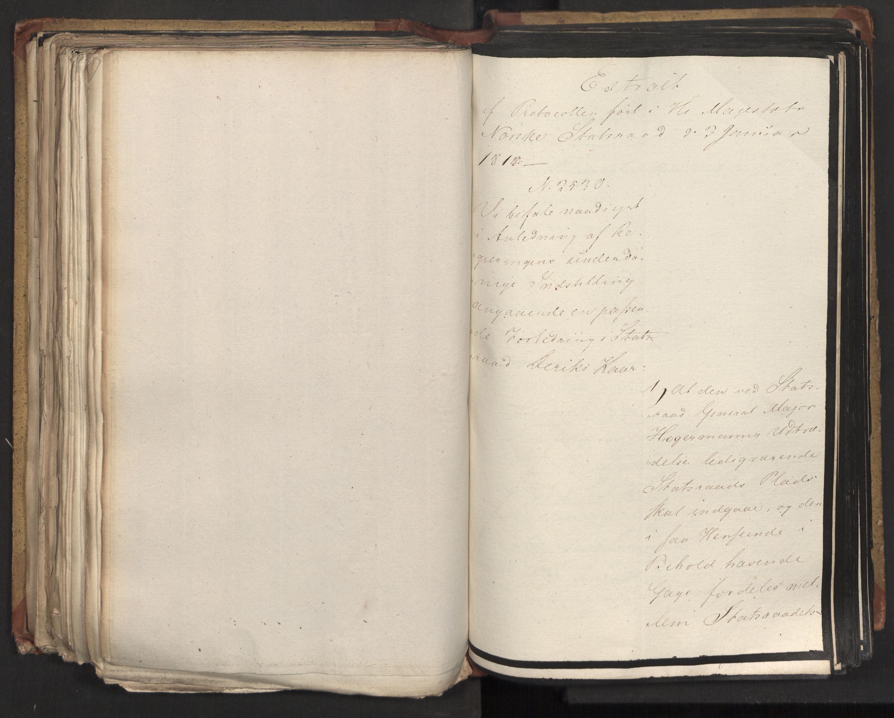 Statsrådsavdelingen i Stockholm, AV/RA-S-1003/D/Da/L0015: Regjeringsinnstillinger nr. 3058-3300, 1818, p. 250
