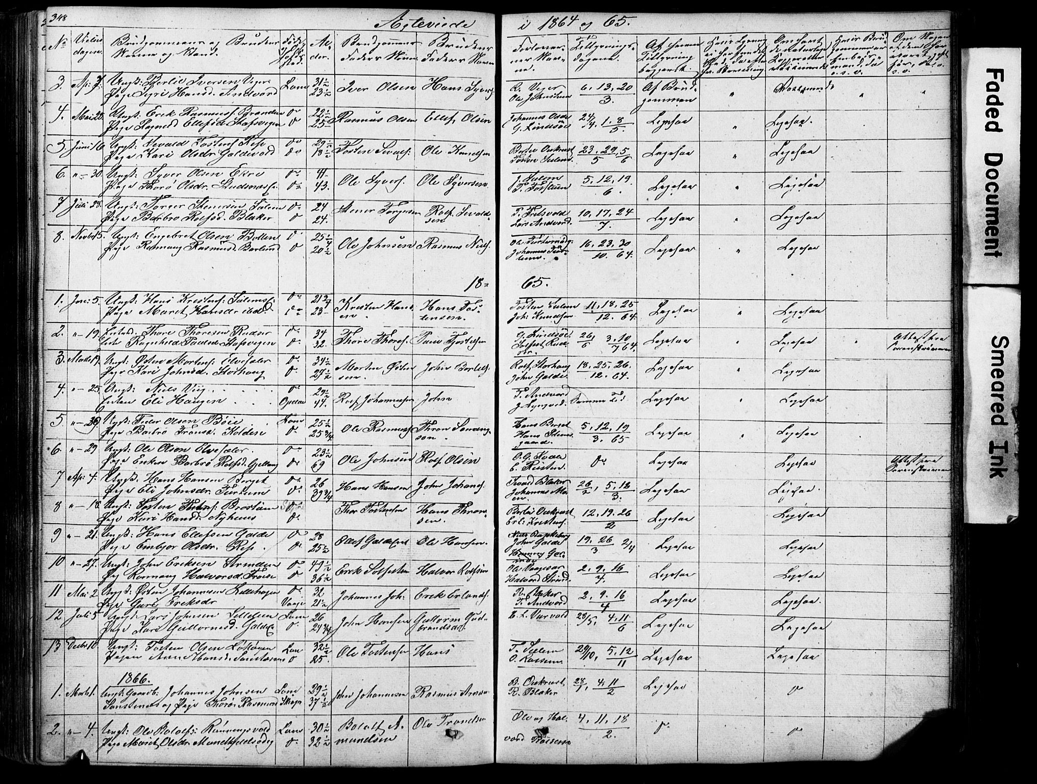 Lom prestekontor, AV/SAH-PREST-070/L/L0012: Parish register (copy) no. 12, 1845-1873, p. 348-349