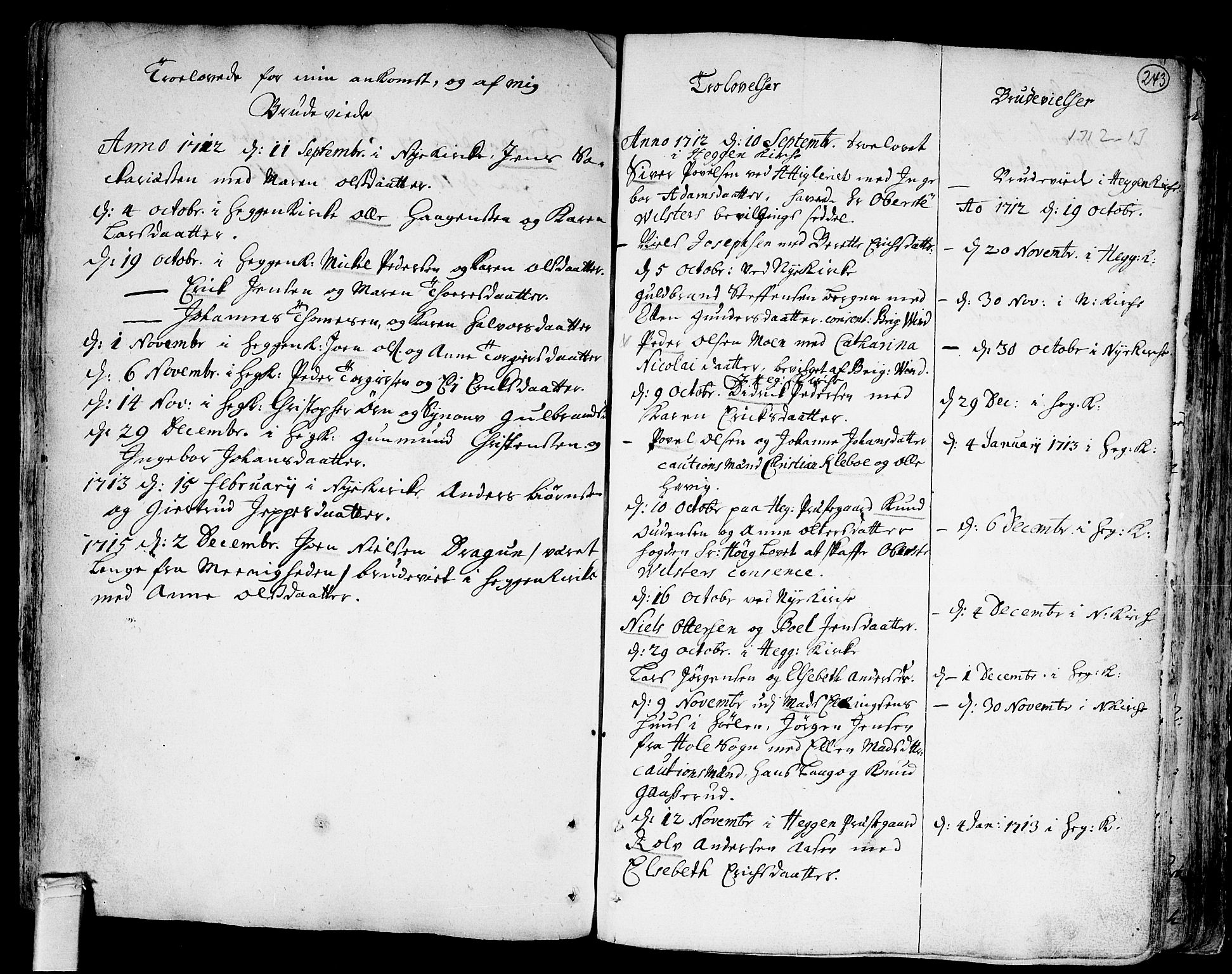 Modum kirkebøker, SAKO/A-234/F/Fa/L0001: Parish register (official) no. 1, 1712-1740, p. 243