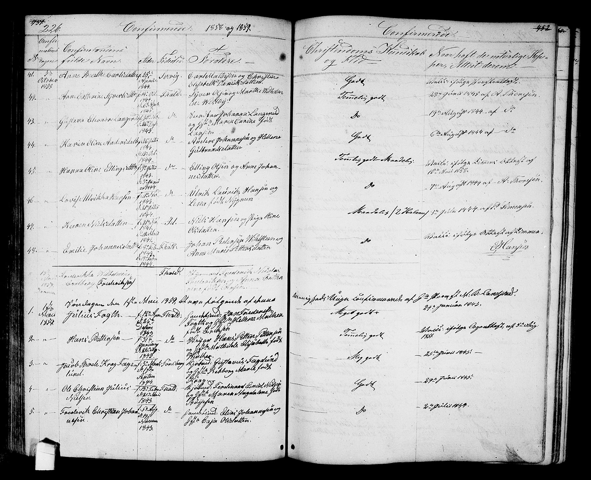 Halden prestekontor Kirkebøker, AV/SAO-A-10909/G/Ga/L0005a: Parish register (copy) no. 5A, 1855-1864, p. 226
