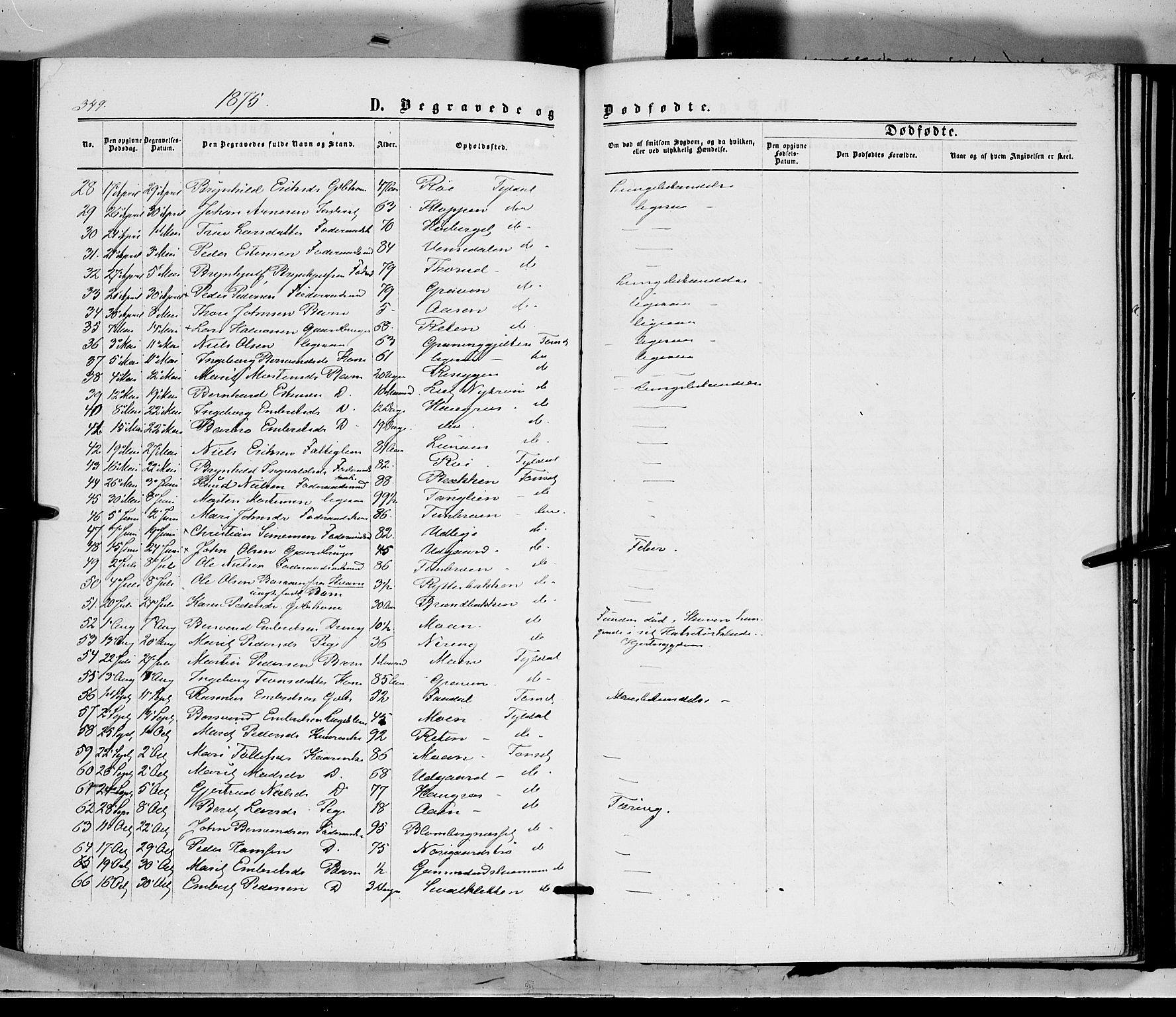 Tynset prestekontor, AV/SAH-PREST-058/H/Ha/Haa/L0021: Parish register (official) no. 21, 1863-1879, p. 349