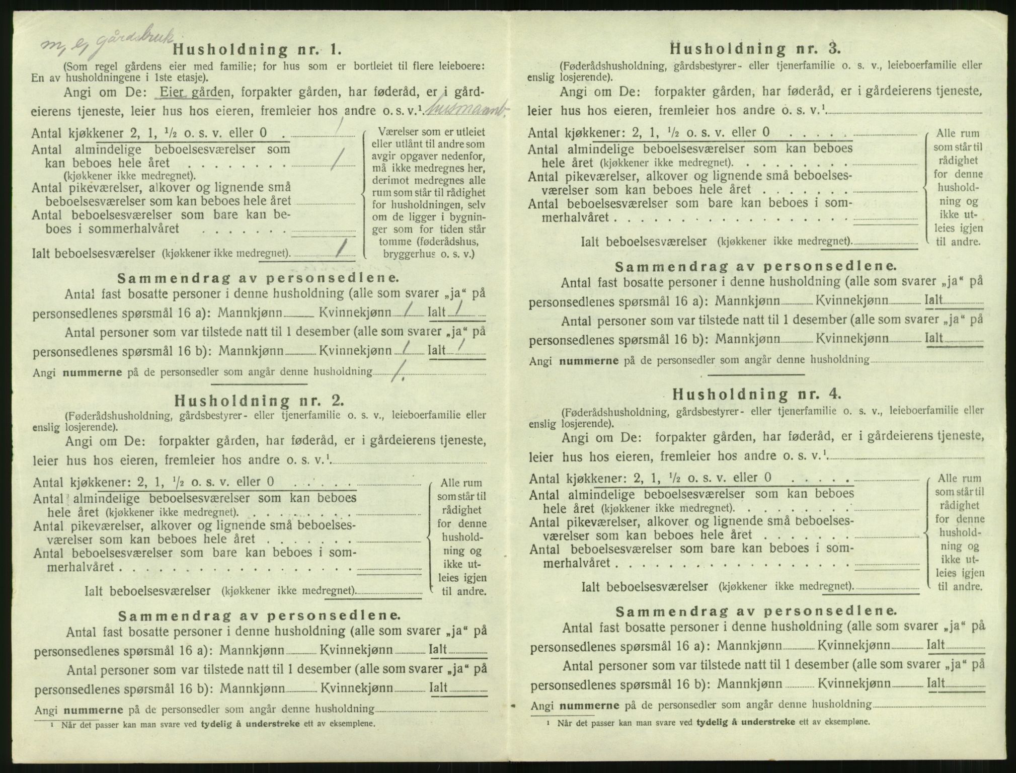 SAT, 1920 census for Aukra, 1920, p. 304