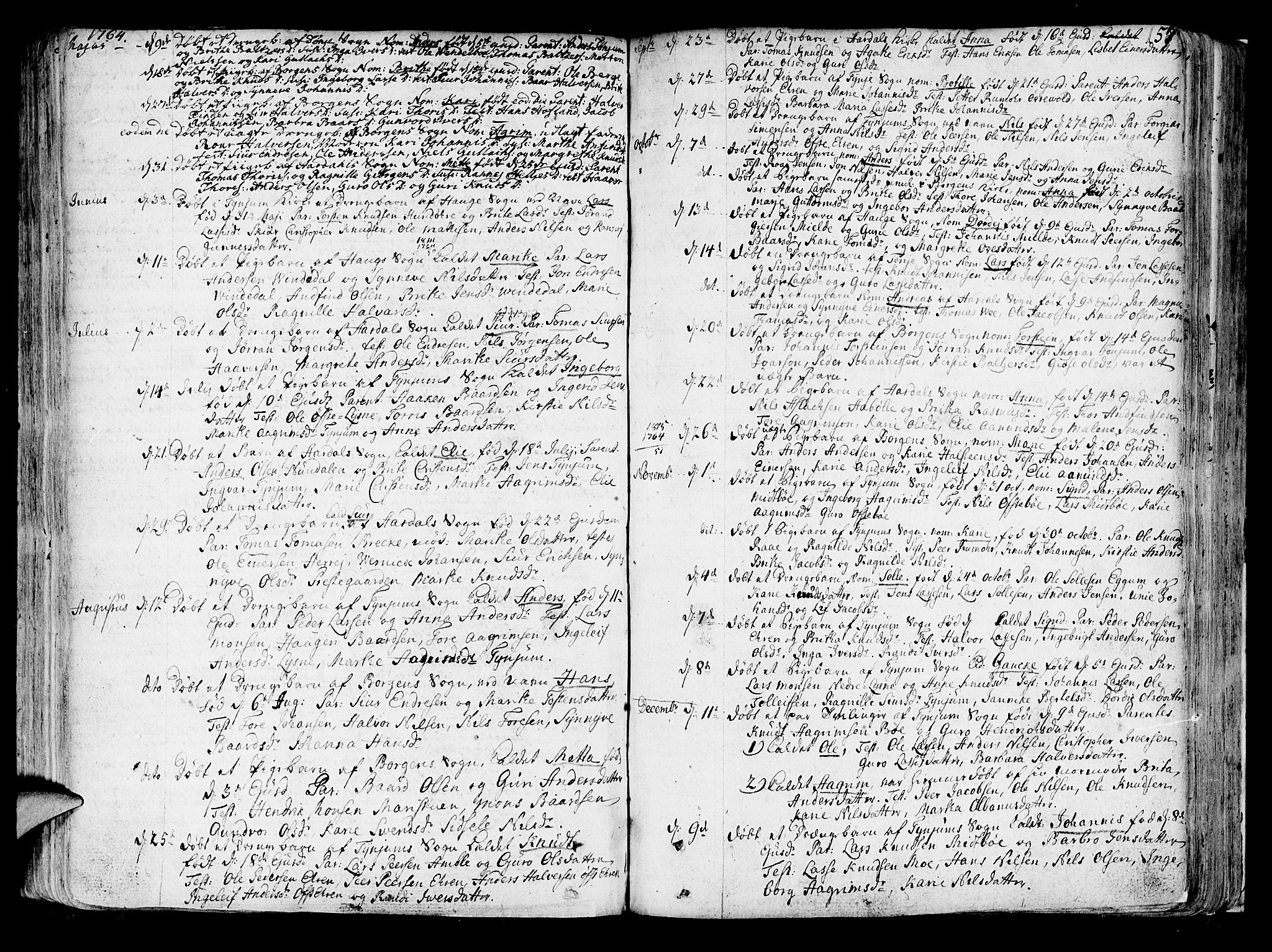 Lærdal sokneprestembete, SAB/A-81201: Parish register (official) no. A 2, 1752-1782, p. 157