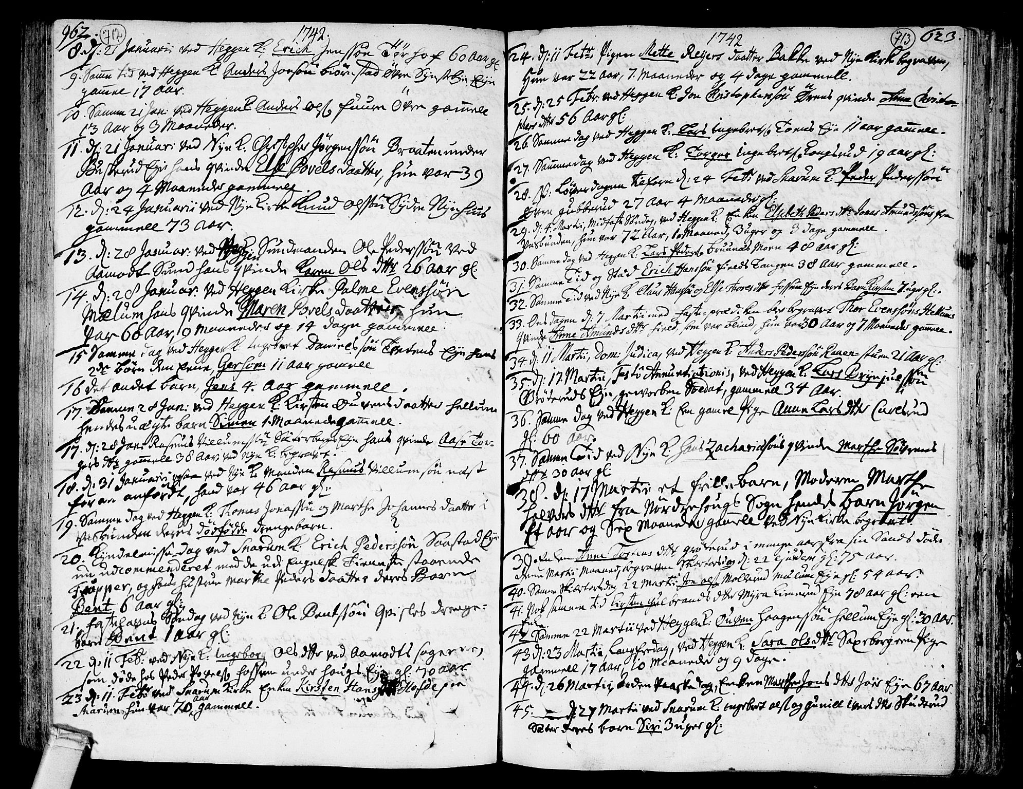 Modum kirkebøker, AV/SAKO-A-234/F/Fa/L0002: Parish register (official) no. 2, 1741-1782, p. 712-713