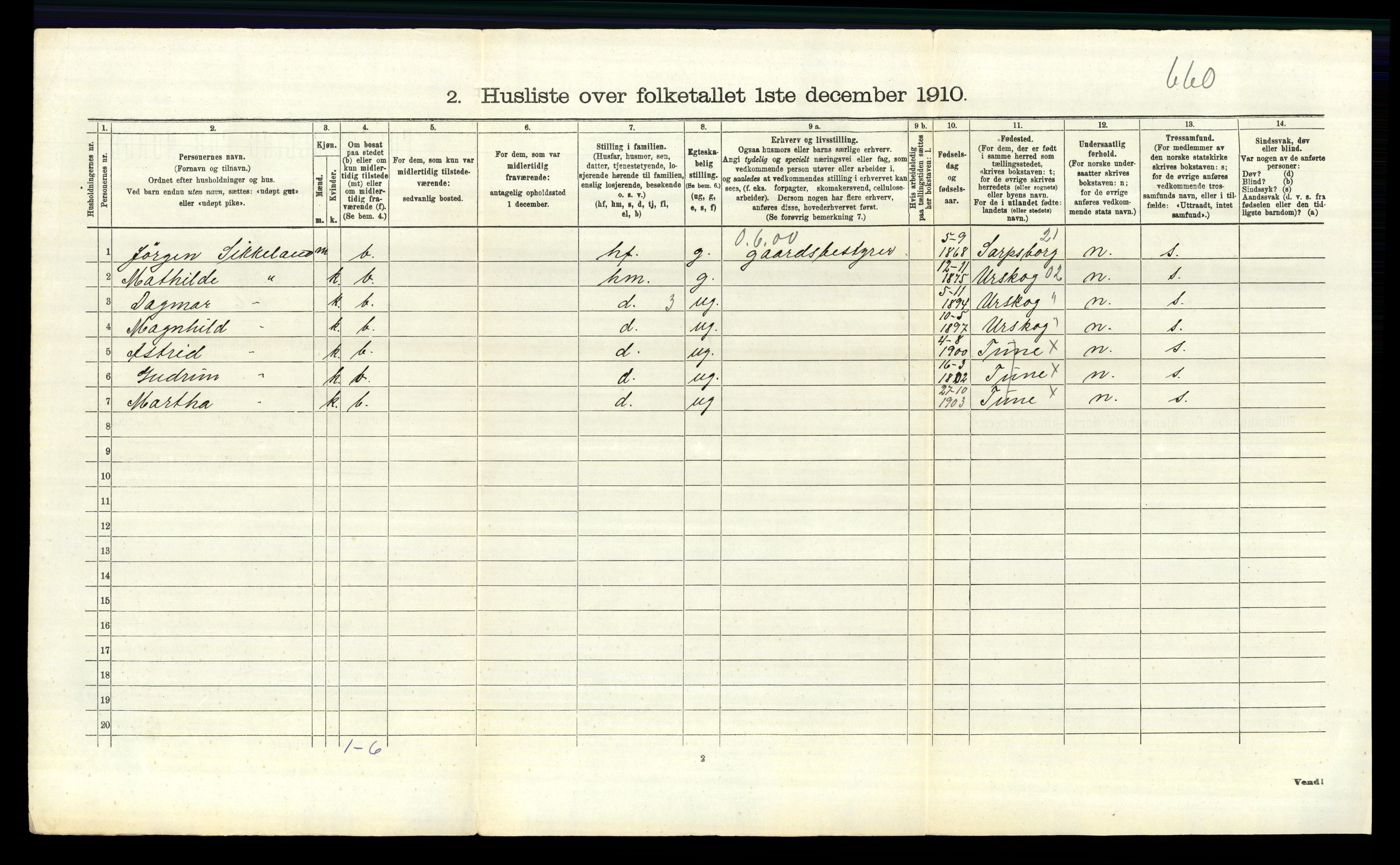 RA, 1910 census for Tune, 1910, p. 237