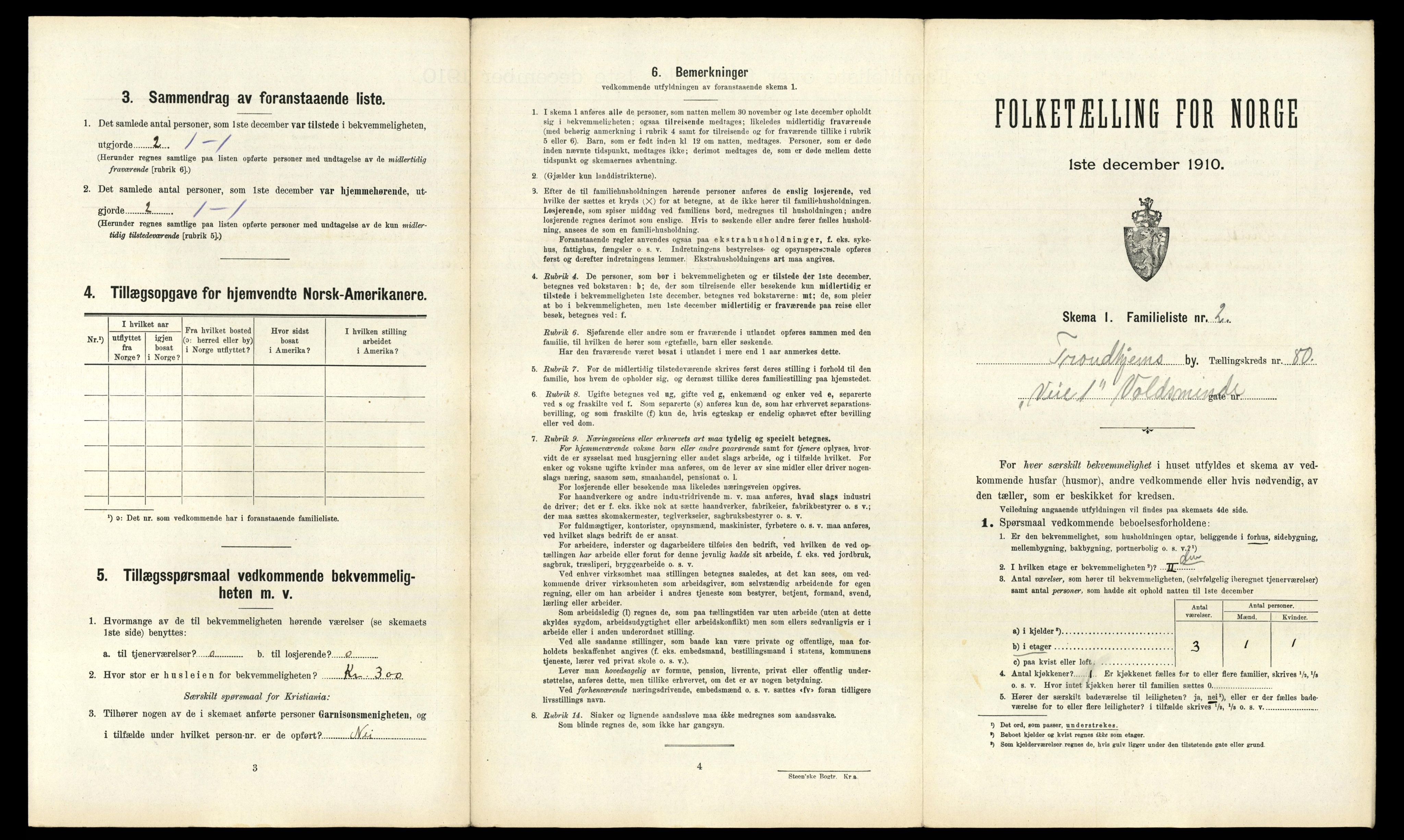 RA, 1910 census for Trondheim, 1910, p. 24163