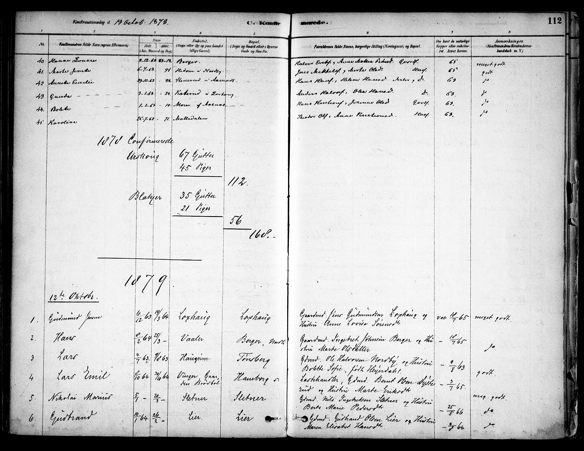 Aurskog prestekontor Kirkebøker, SAO/A-10304a/F/Fa/L0008: Parish register (official) no. I 8, 1878-1937, p. 112